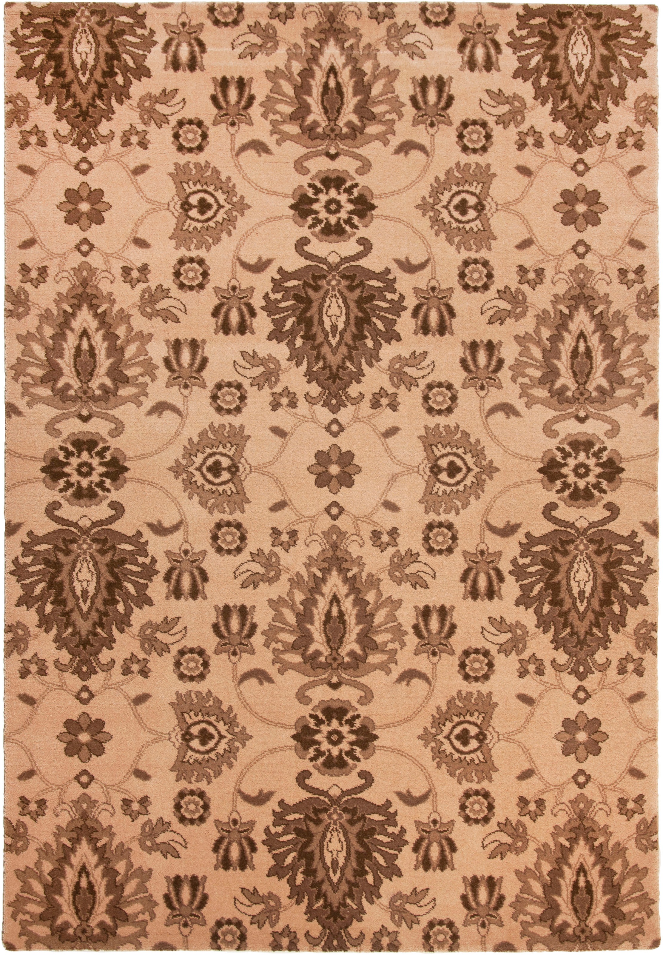 THEKO Teppich »Timeless 1« rechteckig 12 mm Höhe Kurzflor, florales Design, 80% Schurwolle, Wohnzimmer