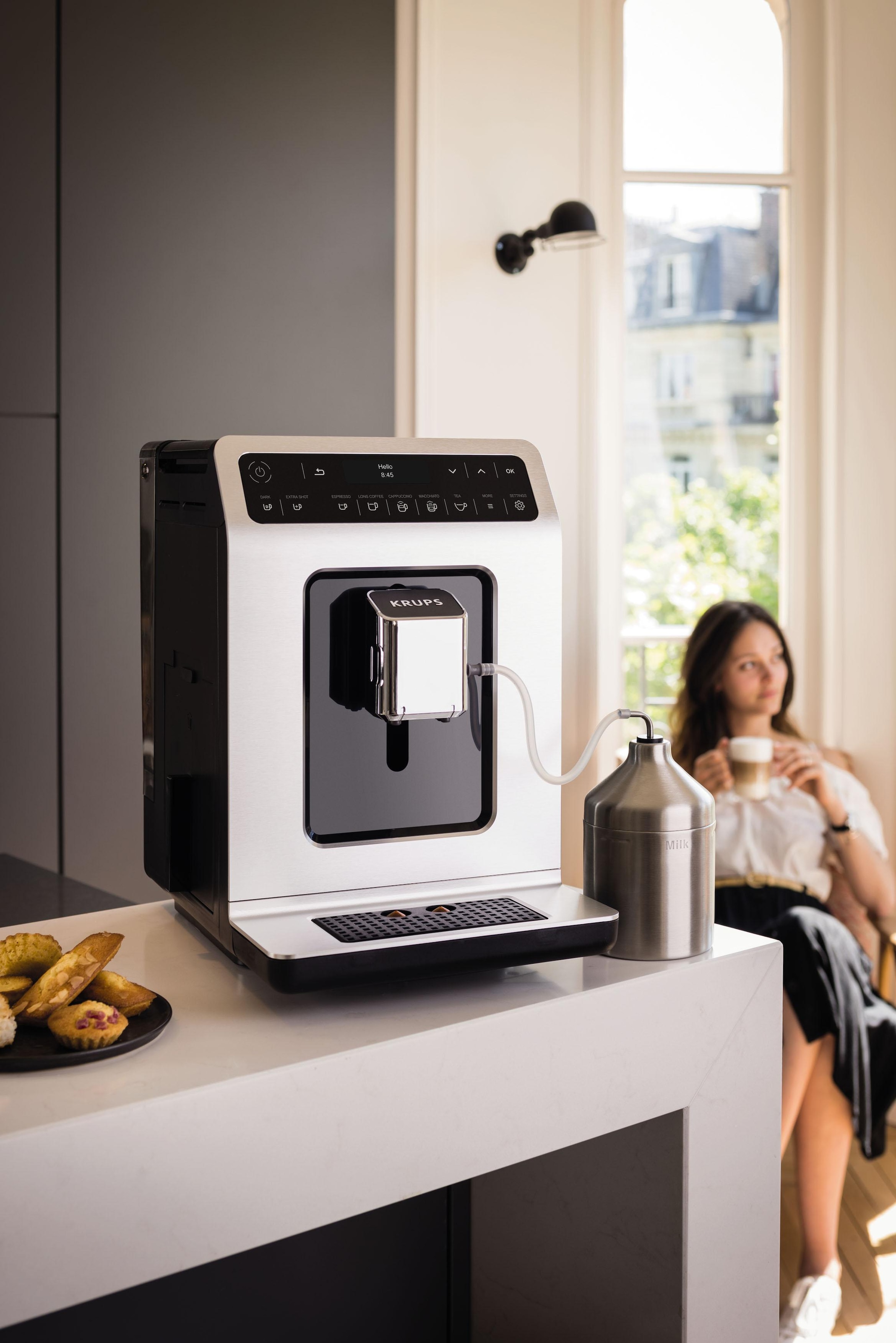 Krups Kaffeevollautomat »EA891D Evidence«, 12 Kaffee- und 3 Tee-Variationen, OLED-Display und Touchscreen