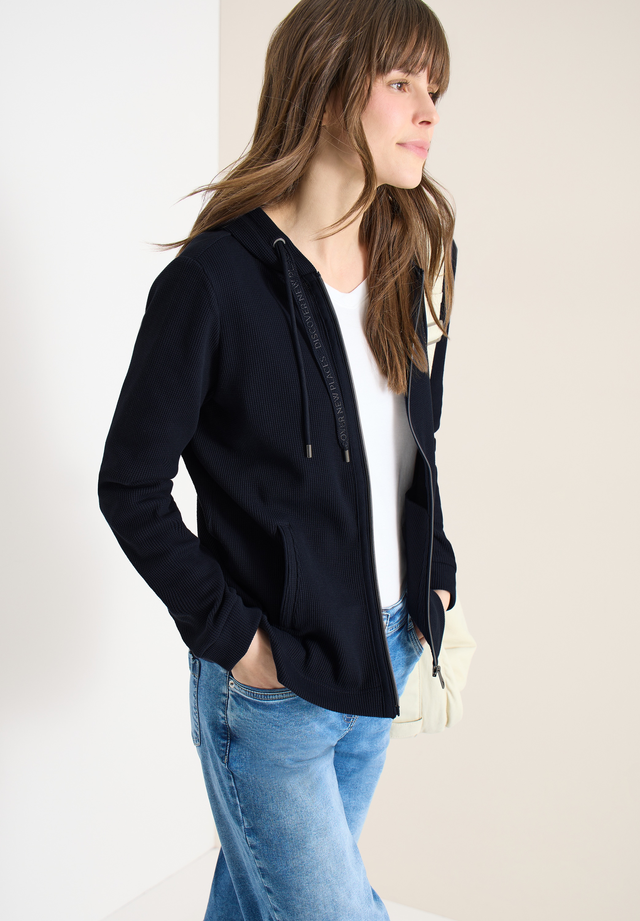 Cecil Sweatjacke mit Kapuze