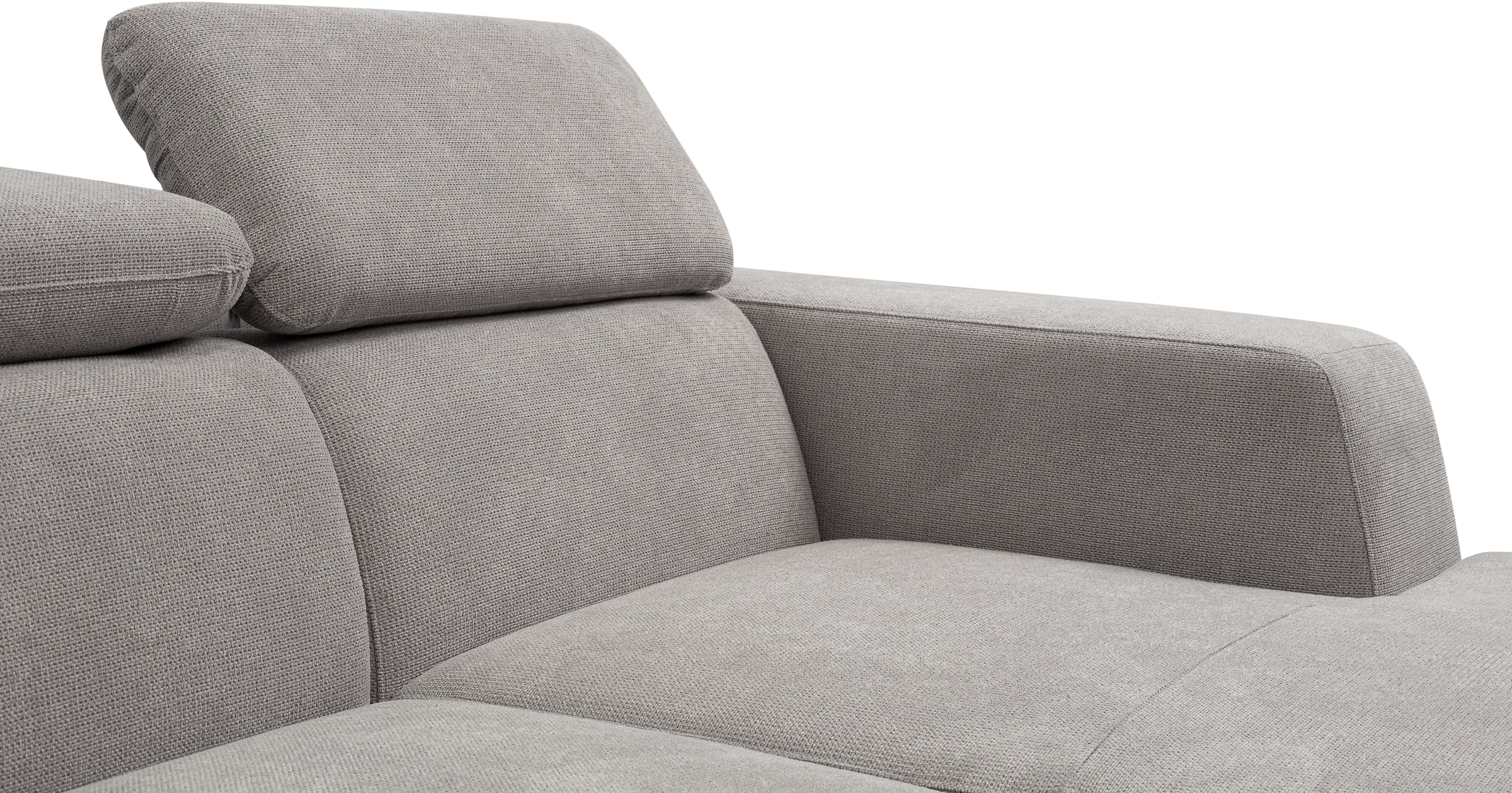 WERK2 Ecksofa »Cherry, modernes Sofa mit Komfortfunktionen, Breite 270cm, L-Form,«, bequem, mit verstellbaren Kopfteilen, Schlaffunktion und Bettkasten
