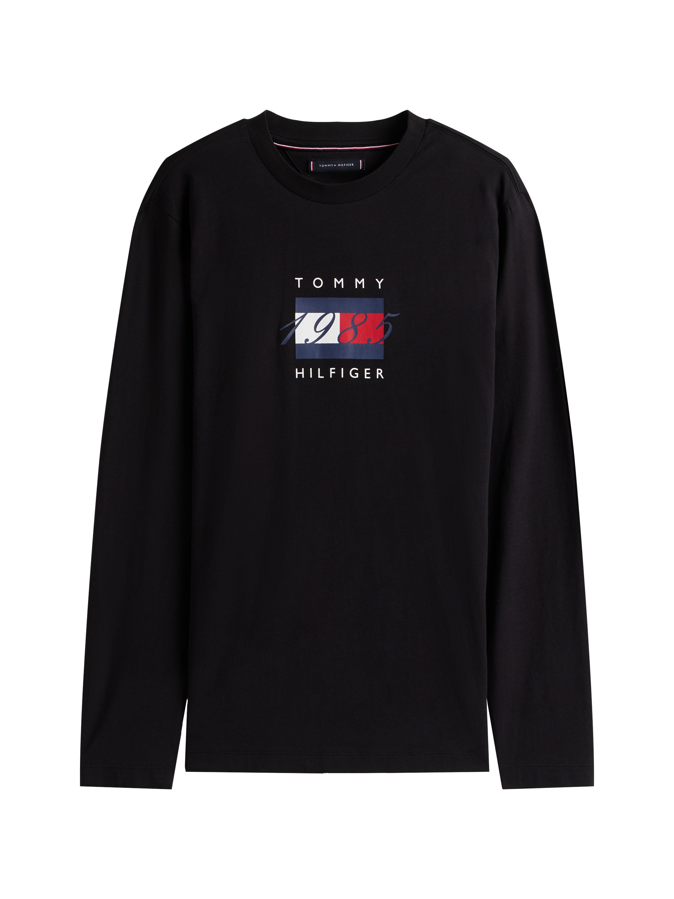 Tommy Hilfiger Langarmshirt »LINEAR FLAG GRAPHIC«, Jersey, Rundhals, Regular Fit, Longsleeve