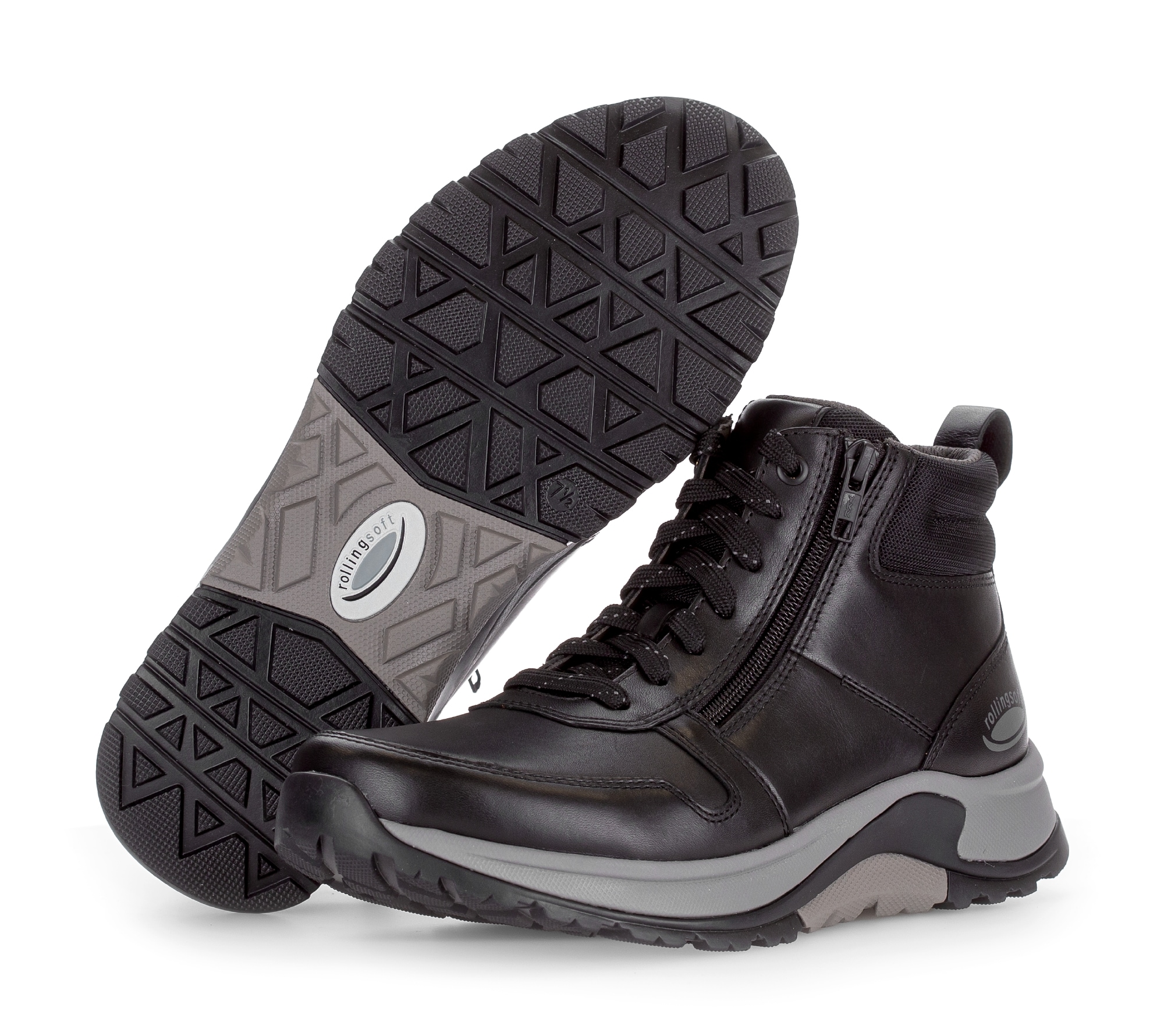 Gabor Rollingsoft Sneaker, Schnürboots, Komfortschuh in Bequemweite G (= weit)