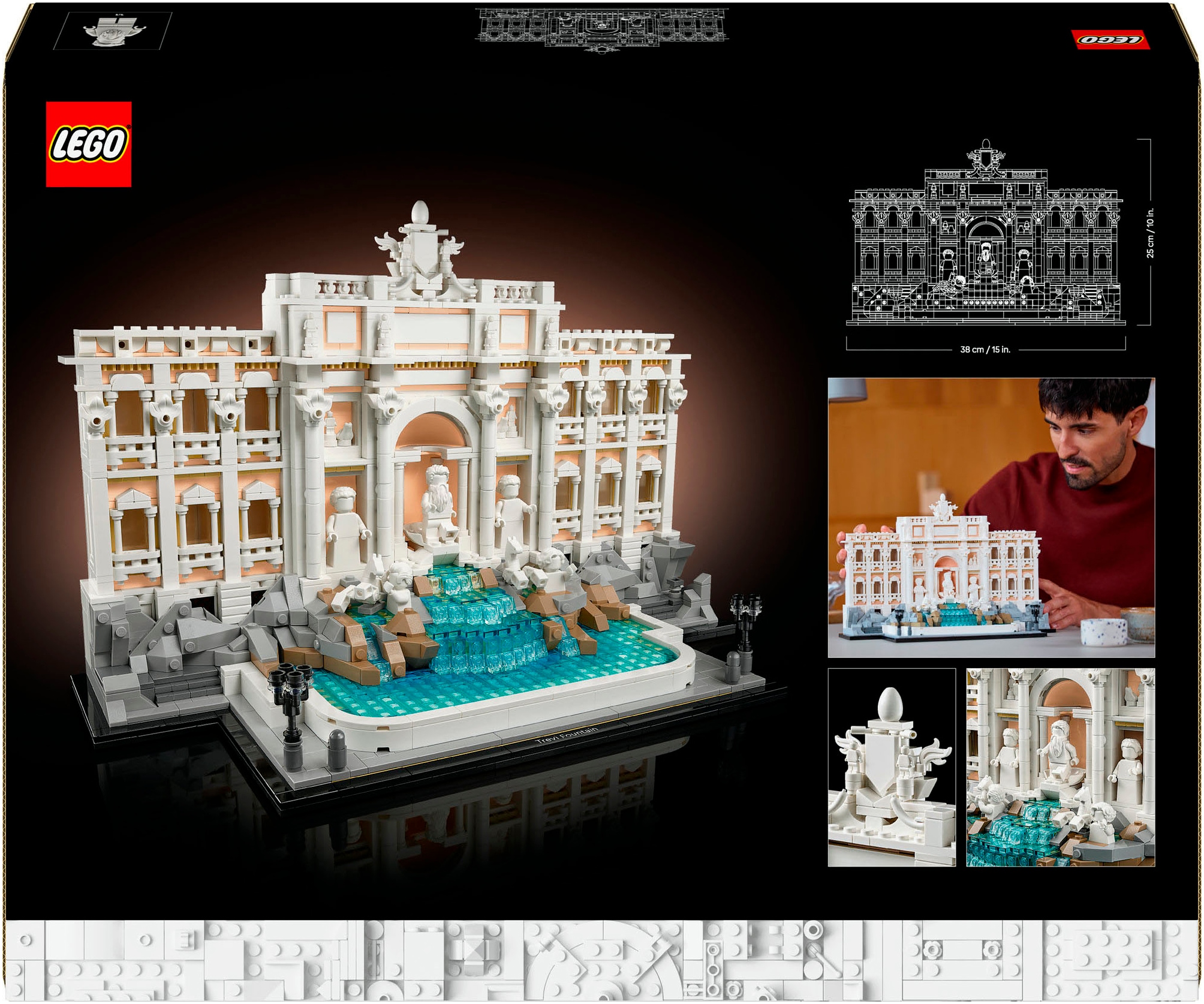 LEGO® Konstruktionsspielsteine »Trevi-Brunnen (21062), LEGO® Architecture«, (1880 St.), Made in Europe