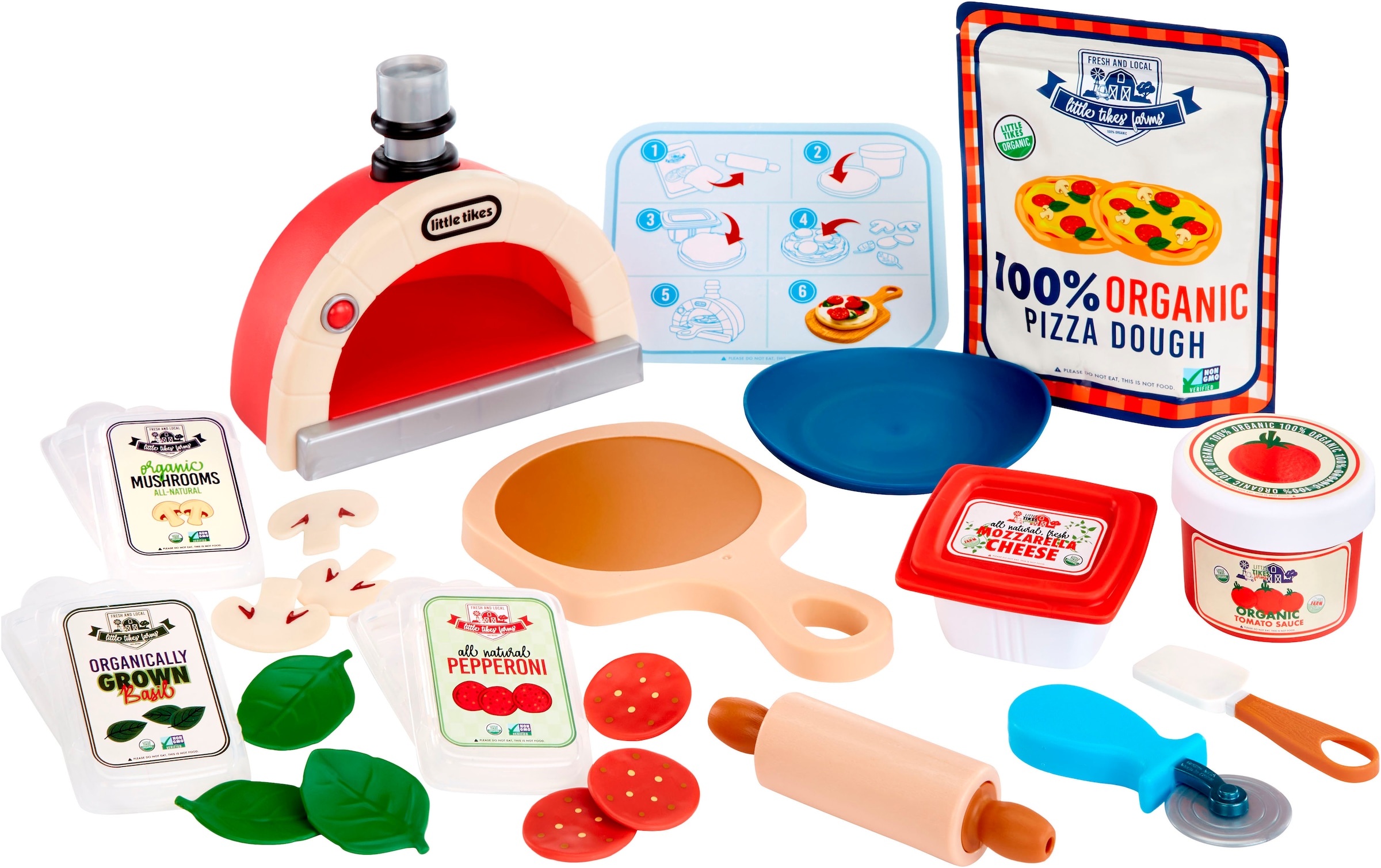 Little Tikes® Spiellebensmittel »Creative Chefs Pizza Kit«, (18 tlg.)