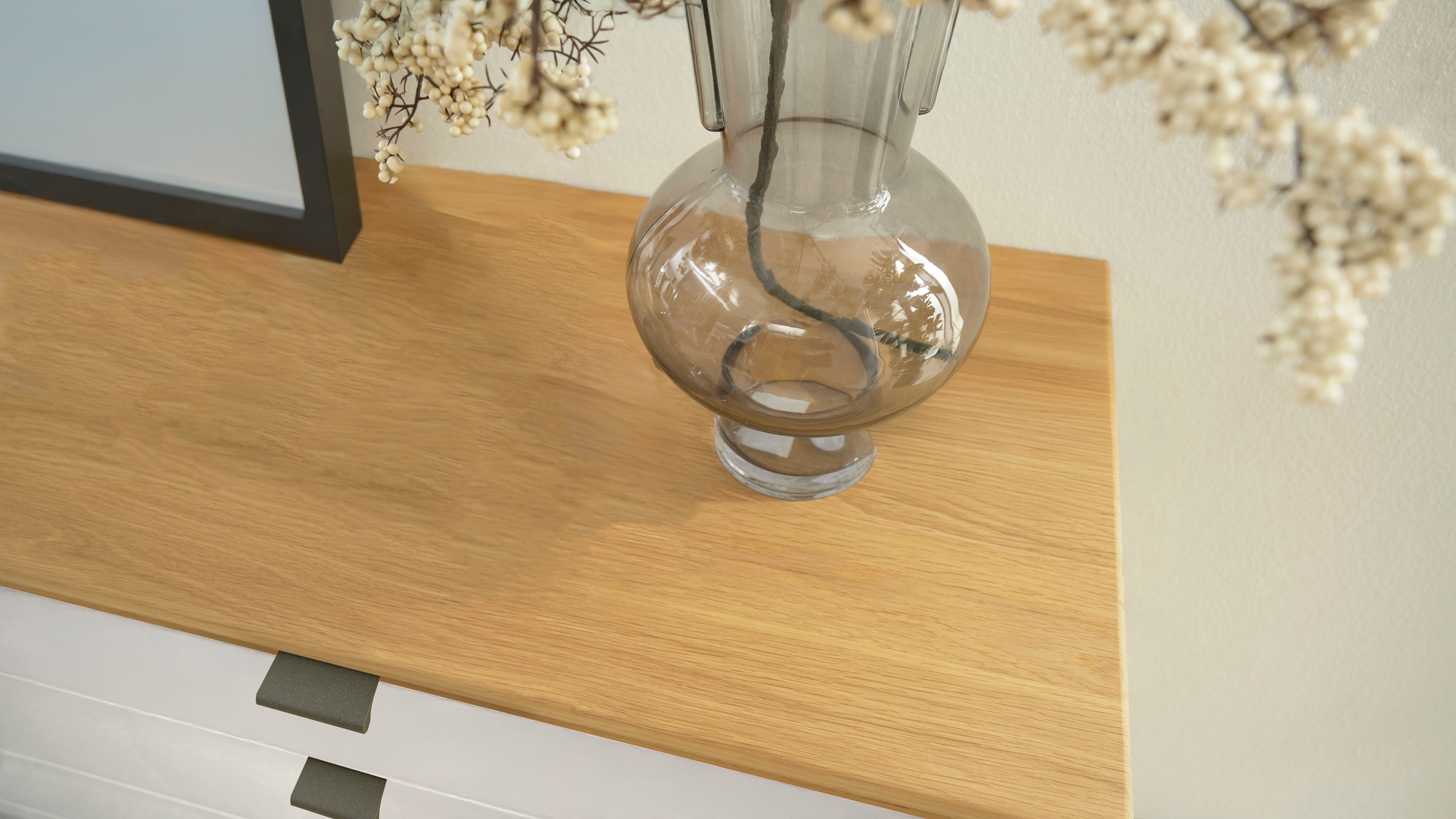 WIEMANN Schubkastenkommode »Cardiff Sideboard, Wäscheschrank, teilmassiv Erle, mit Schubladen« Glas- oder Massivholzfront, verschiedene Breiten, MADE IN GERMANY,  Schubkästen inklusive Selbsteinzug und Dämpfung