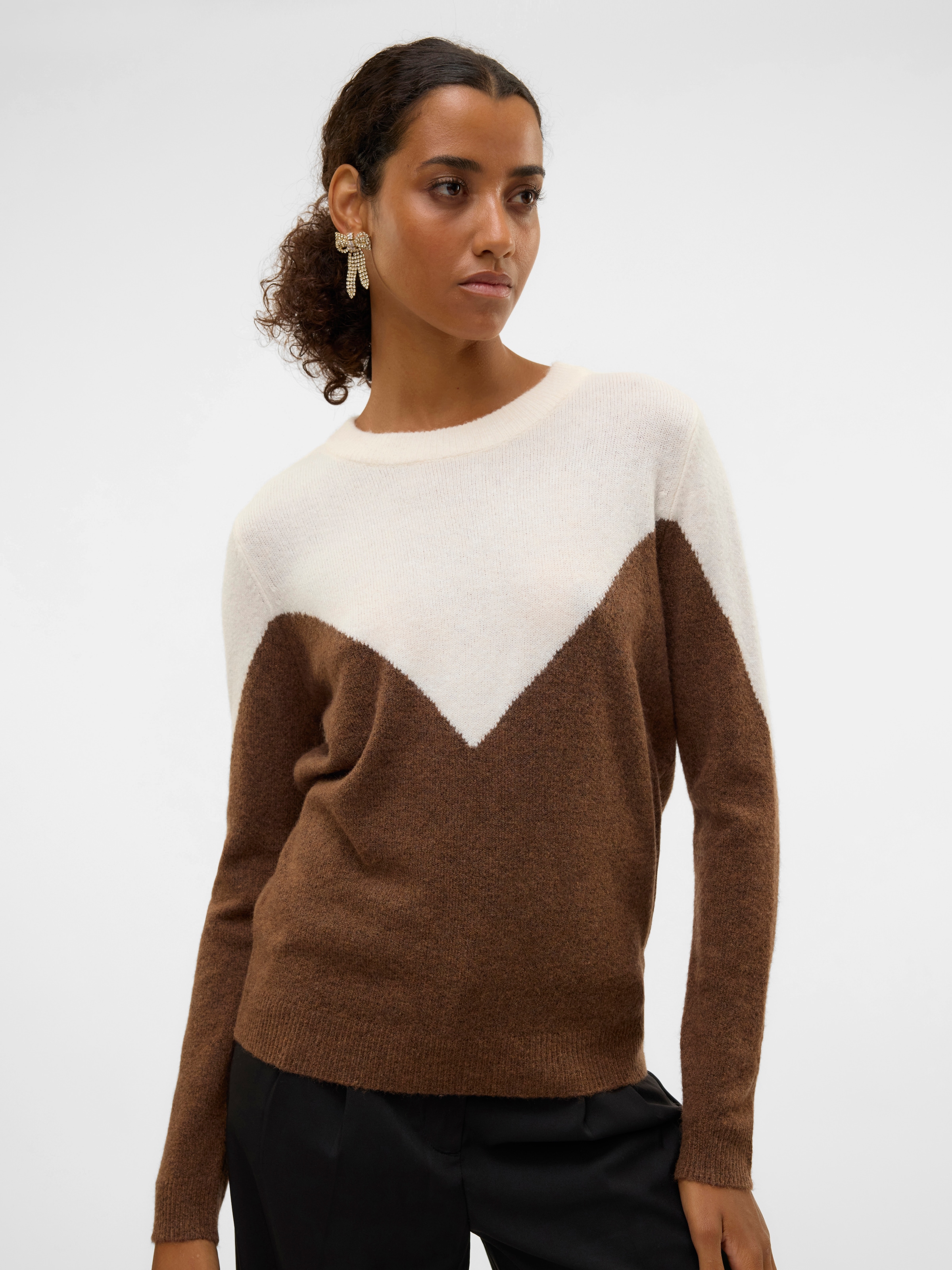 Vero Moda Strickpullover »VMPLAZA LS BLOCK PULLOVER GA BOO«, mit Streifenmuster