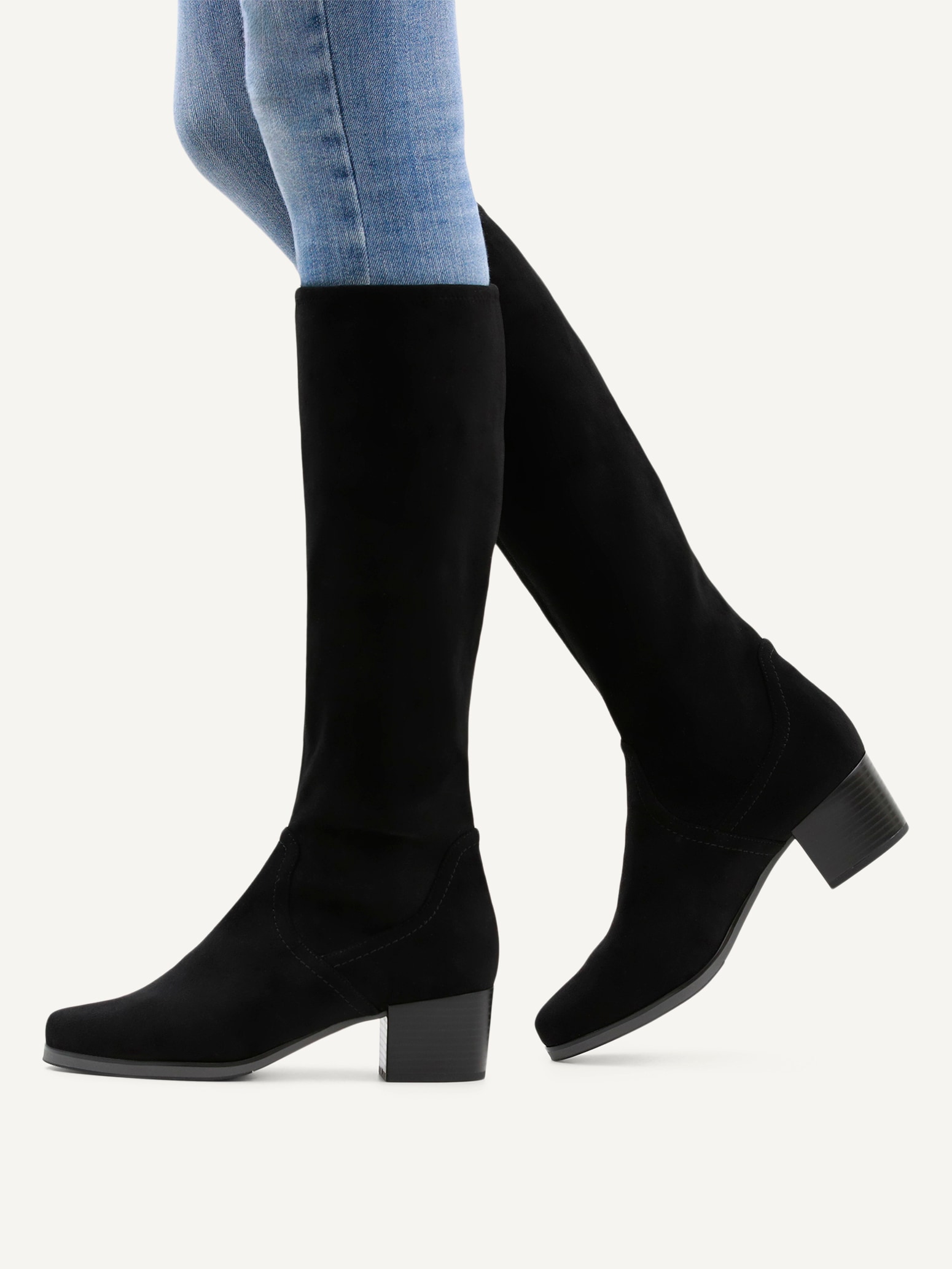 Caprice Stiefel, Blockabsatz, Schlupfstiefel mit Stretch-XS-Schaft in schmaler Form