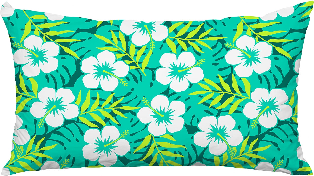 queence Dekokissen »Hawaii Blüte« Premium Outdoor Kissenbezug; Format: 60x40 cm