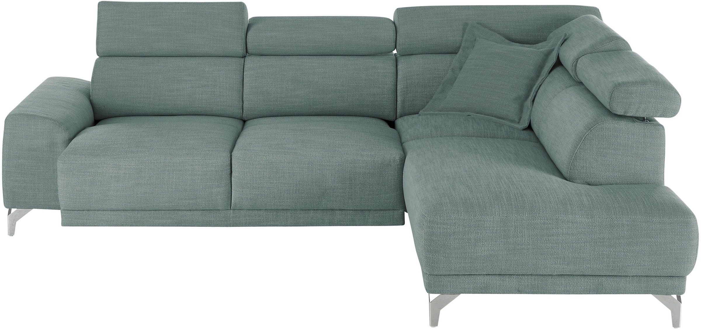 3C Candy Ecksofa »Greve Sofa immer mit manuelle Kopfteilverstellungen, modern, elegant«, wahlweise motorischer Sitzvorzug, bequem und zeitlos, L-Form