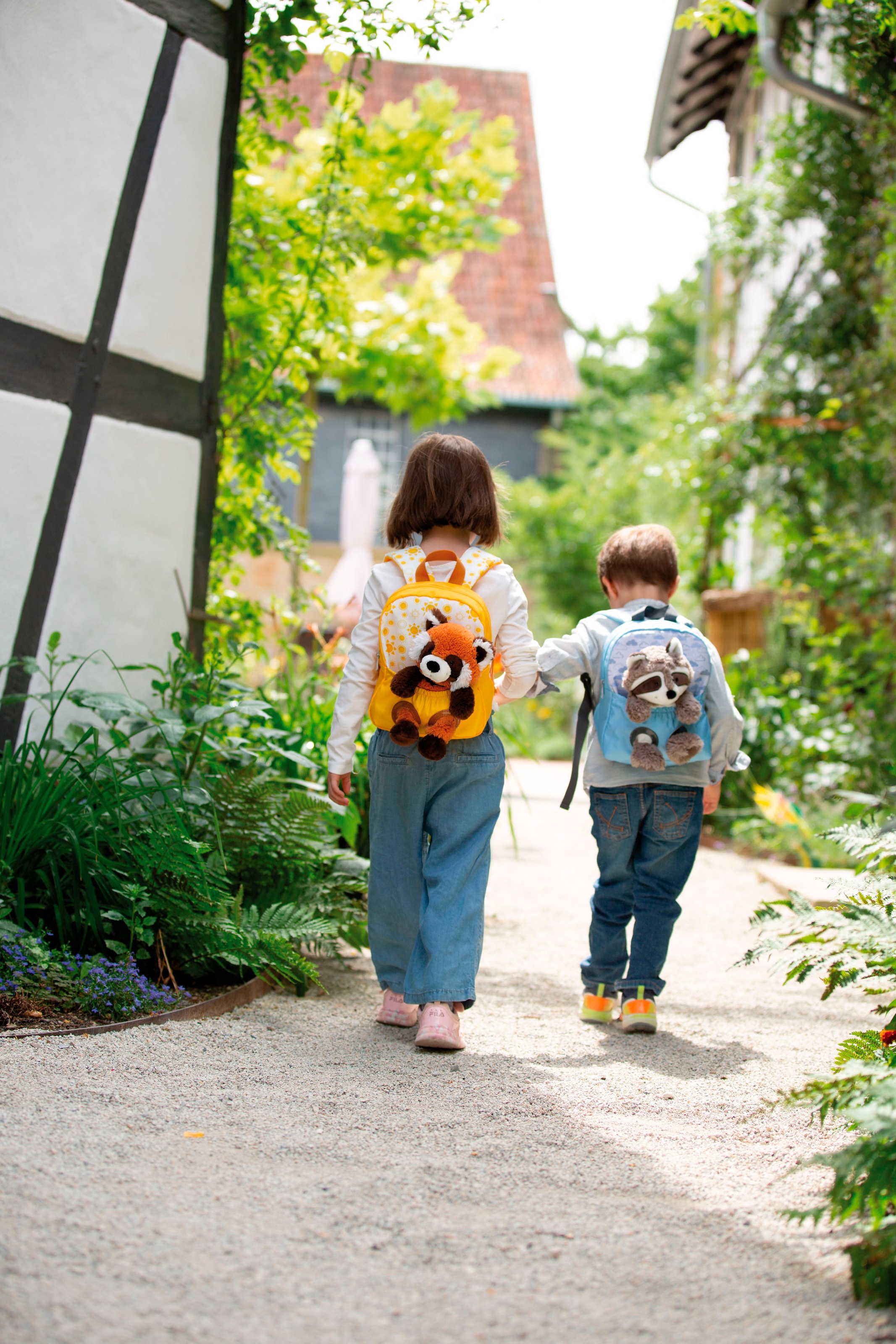 Nici Kinderrucksack »Travel Friends, Rucksack mit Plüsch Waschbär, 25 cm«