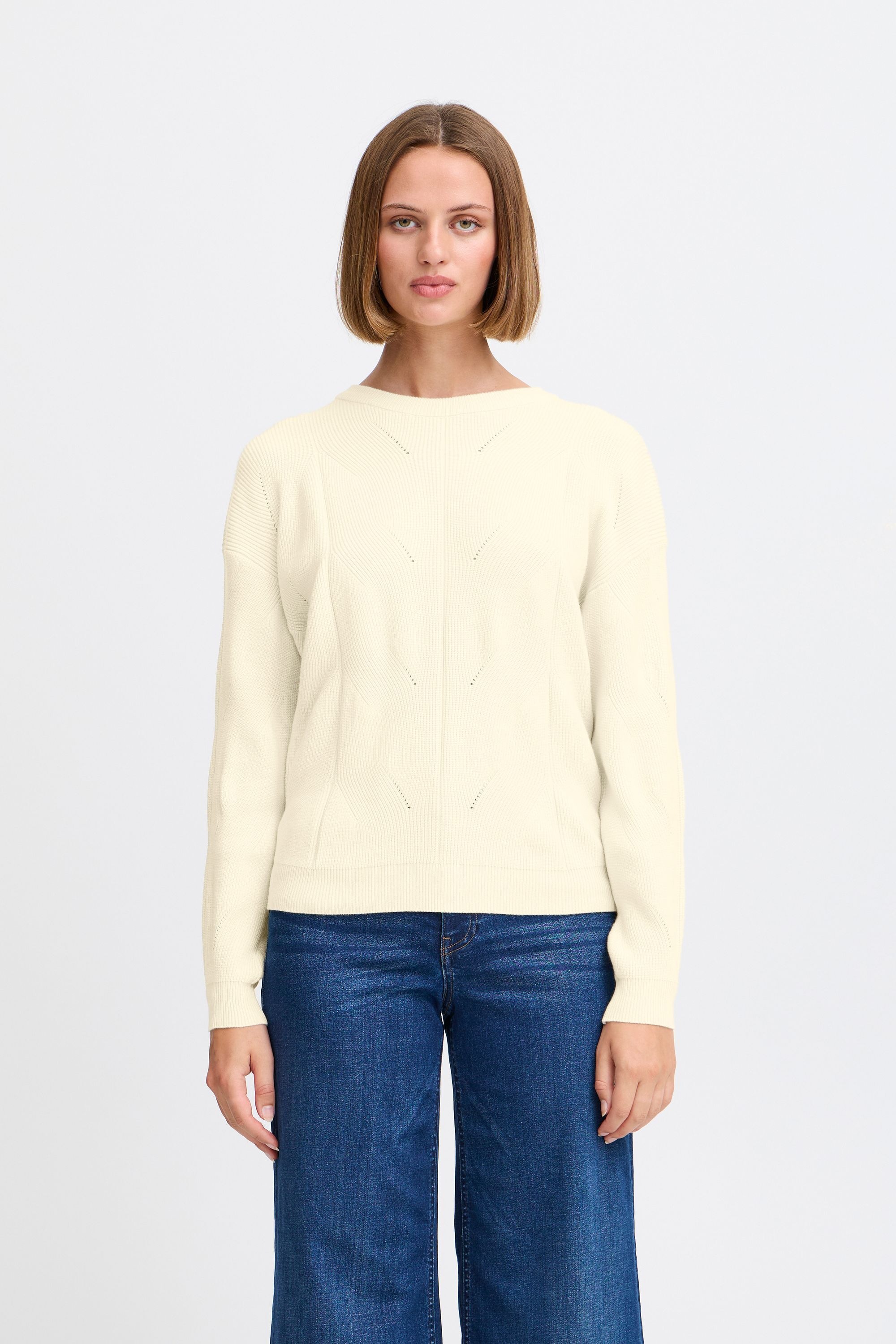 Ichi Strickfleece-Pullover »Strickpullover IHBoston«