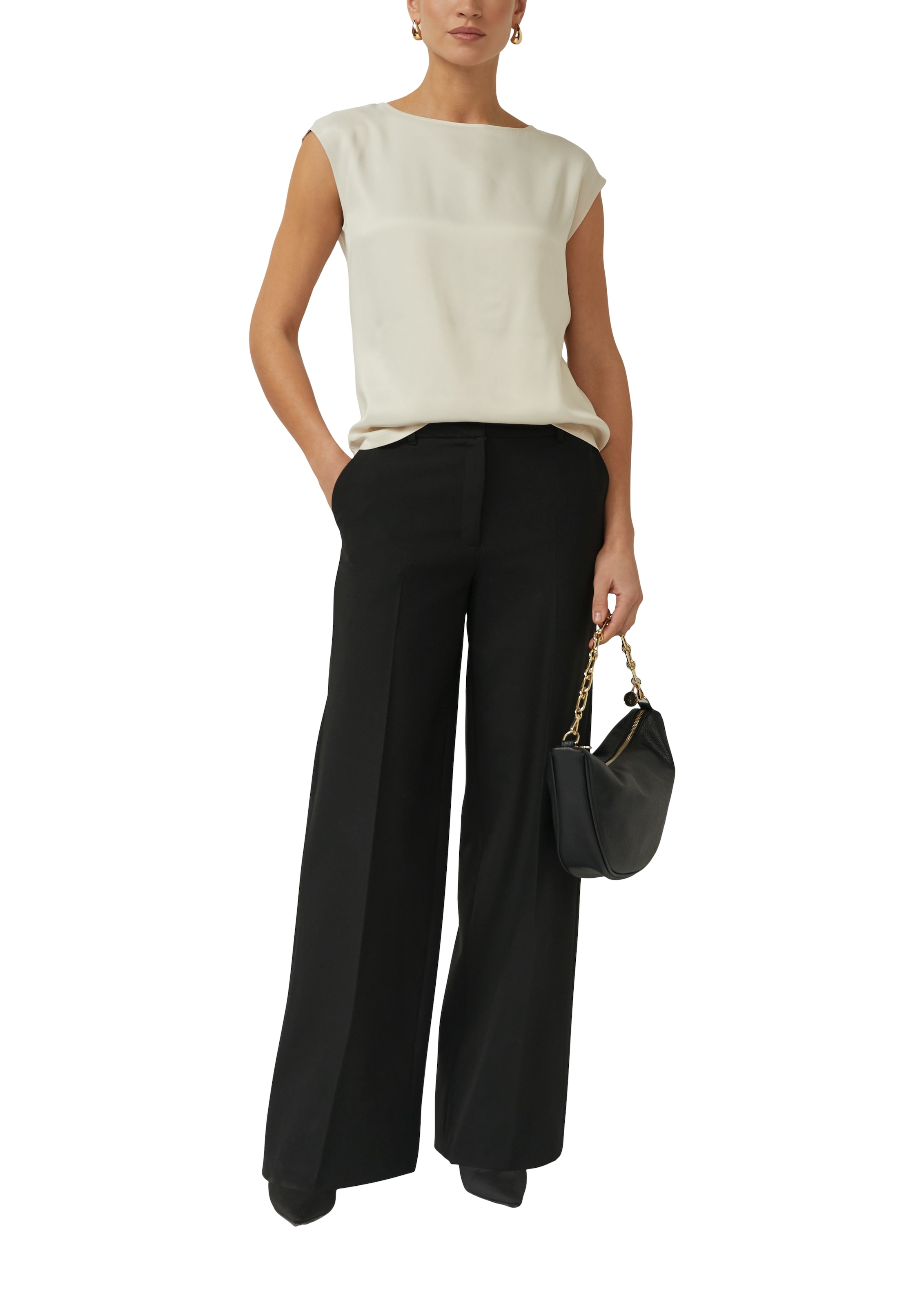 s.Oliver BLACK LABEL Rundhalsshirt mit Stretchanteil