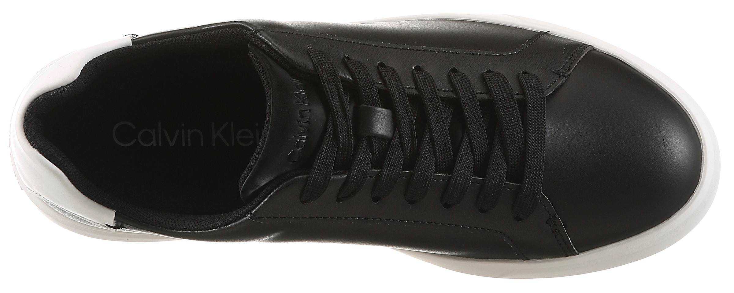 Calvin Klein Plateausneaker »LOW PRO CUPS LTH ML«  Schnürschuh, Halbschuh, Freizeitsneaker mit seitlichem Logo