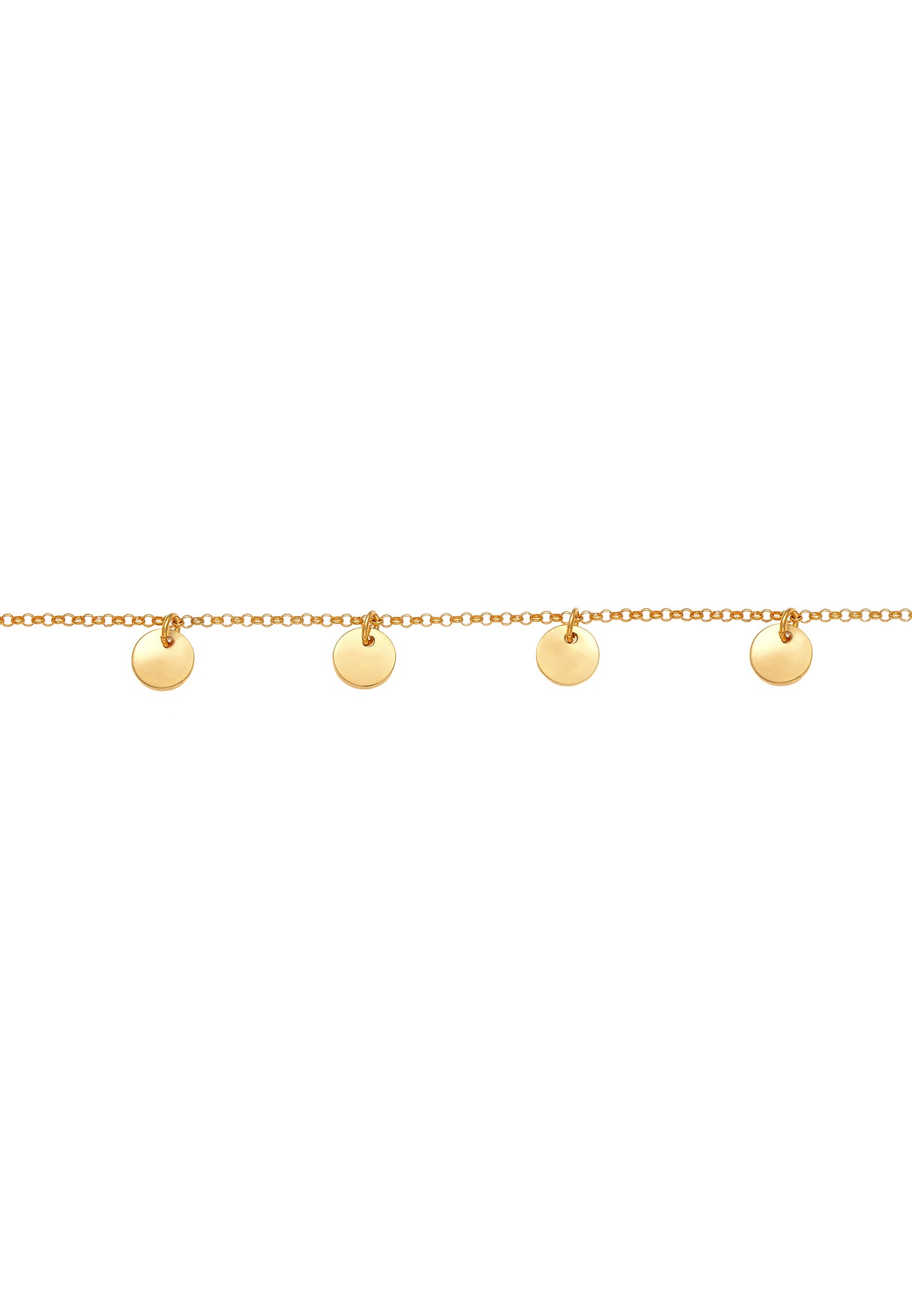 Elli Choker »Halskette Choker Kette Geo Plättchen Rund 925 Silber«