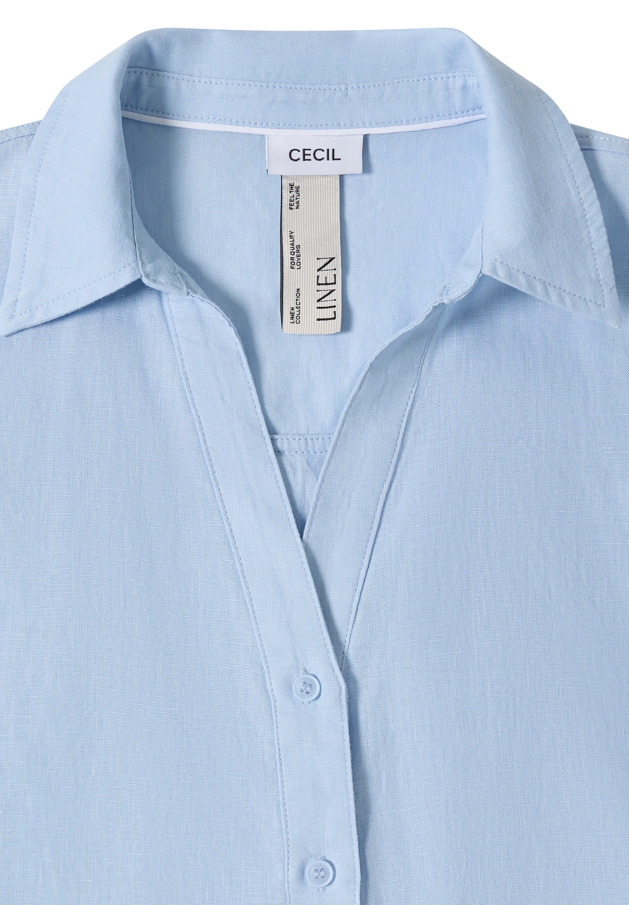 Cecil Kurzarmbluse Reines Leinen