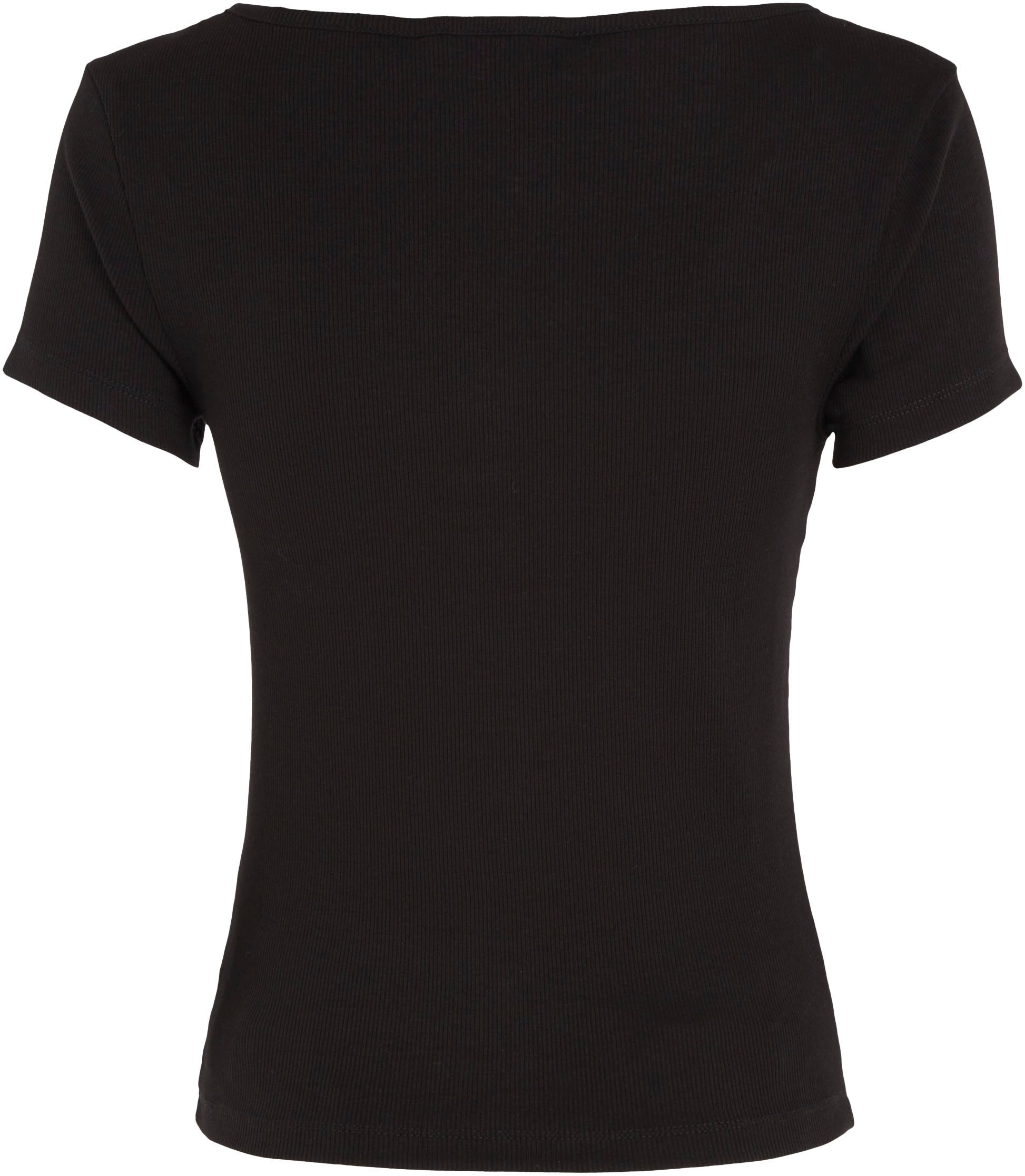 Tommy Jeans T-Shirt »TJW BBY Tommy Jeans Logostickerei bei C-NECK«, BUTTON mit RIB OTTO