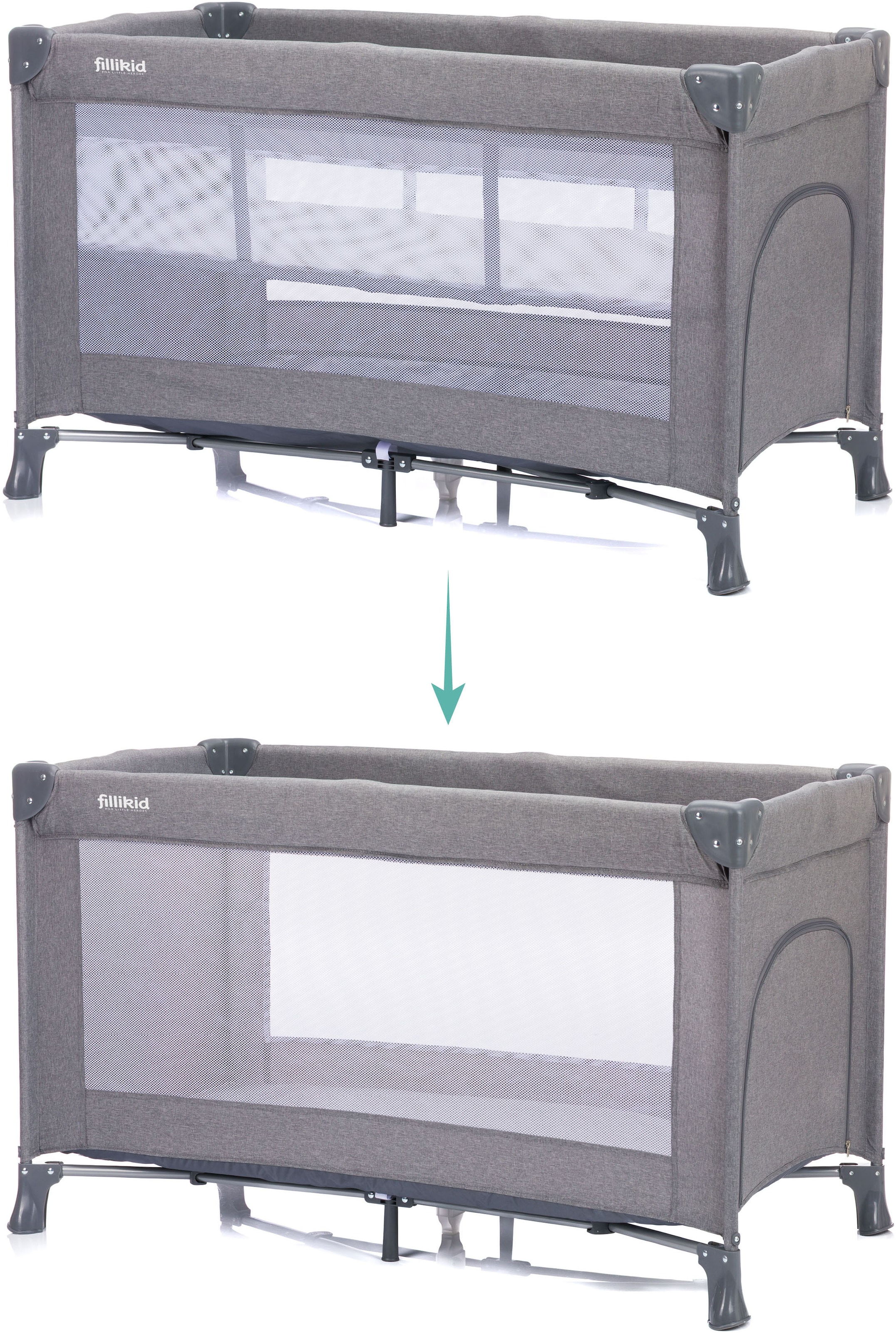 Fillikid Baby-Reisebett »Milano« inklusive Transporttasche und Neugeboreneneinhang