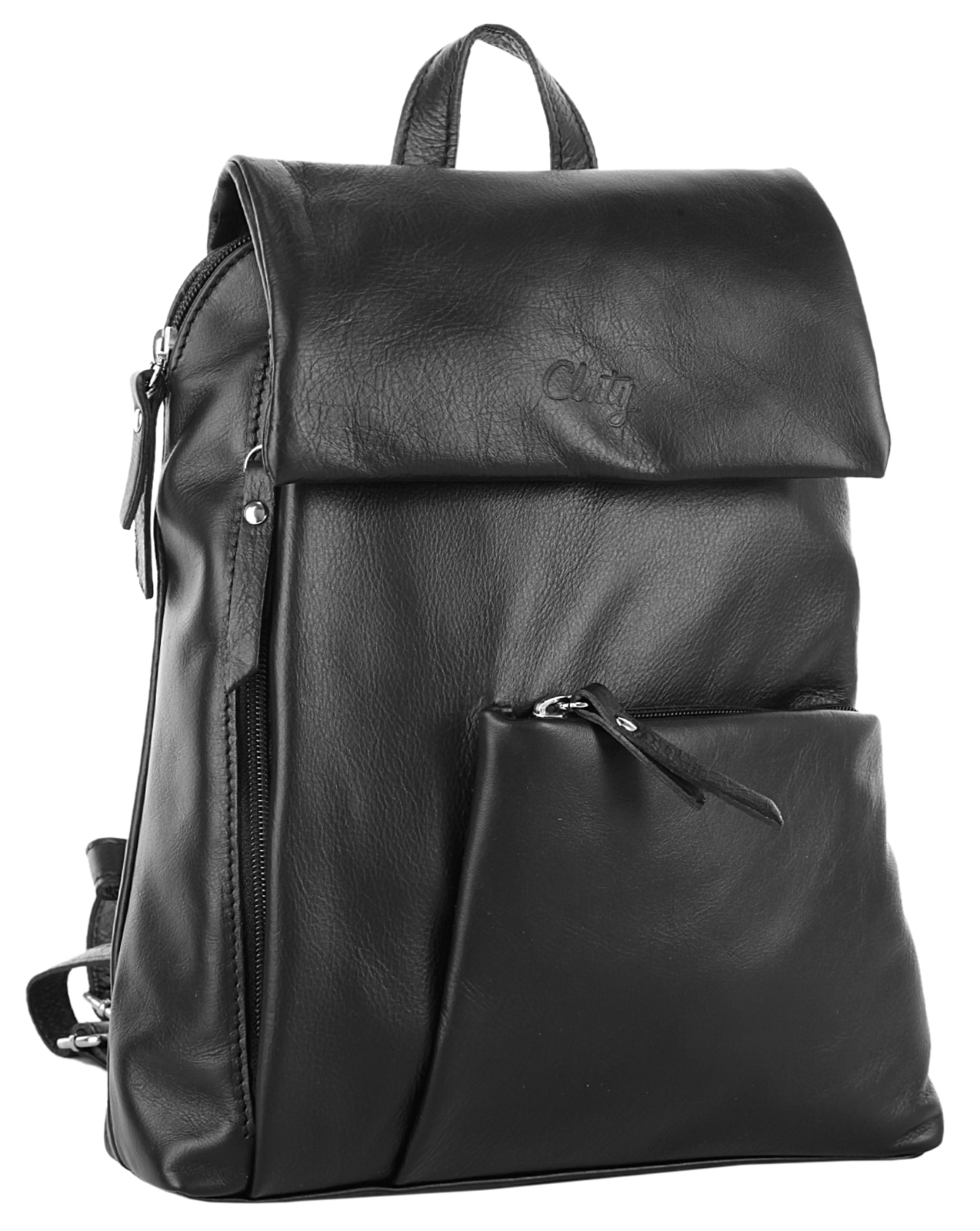 Cluty Cityrucksack echt Leder, Made in Italy
