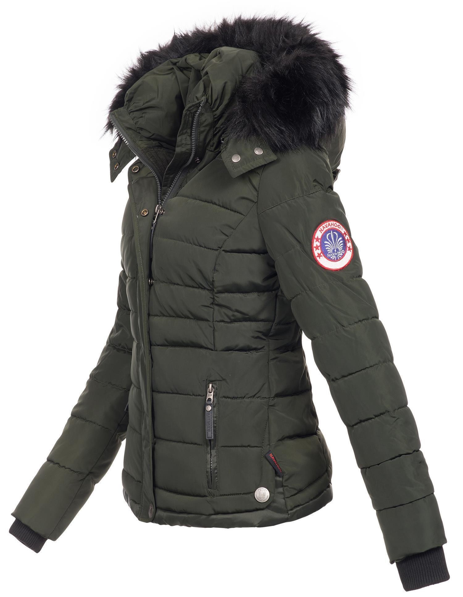 Navahoo Steppjacke »Navahoo Chloe warme Damen Winter Jacke Parka Mantel Stepp Kurzjacke gefüttert NEU B301«