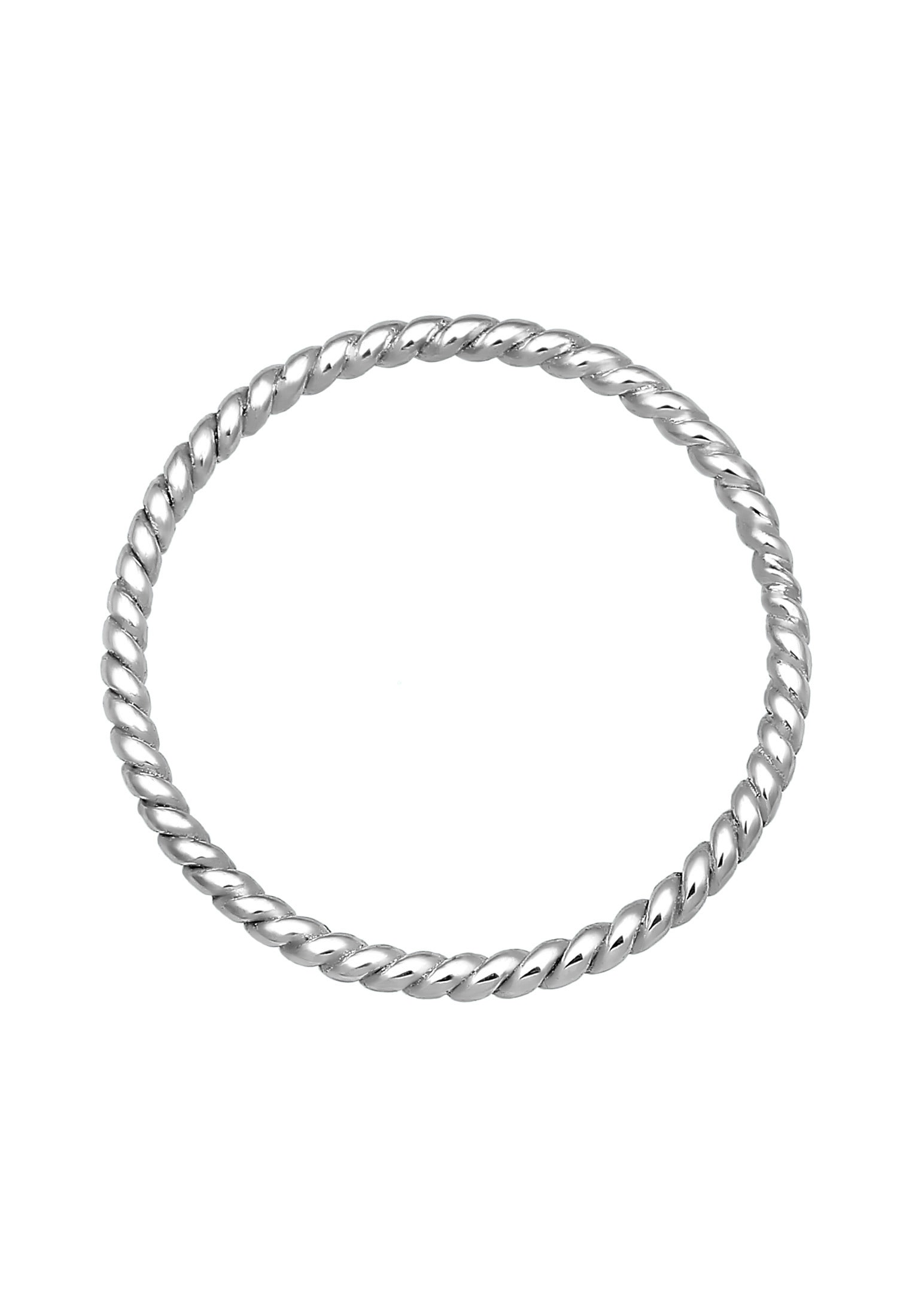 Elli Premium Silberring »Ring Twisted Gedreht Basic 585 Weißgold«