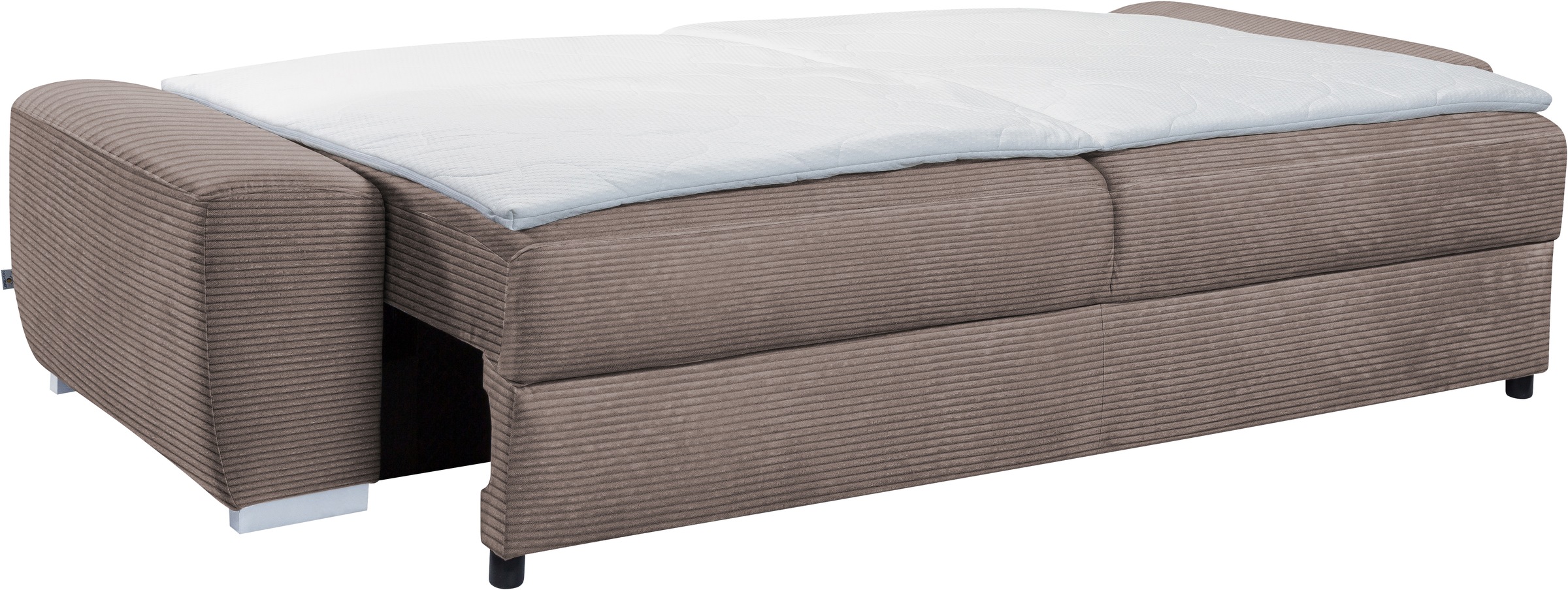 exxpo - sofa fashion 2-Sitzer »SOLSBURY, Sofa, Schlafsofa«, inkl. Federkern-Polsterung, Bettfunktion und Stauraum, in Cord