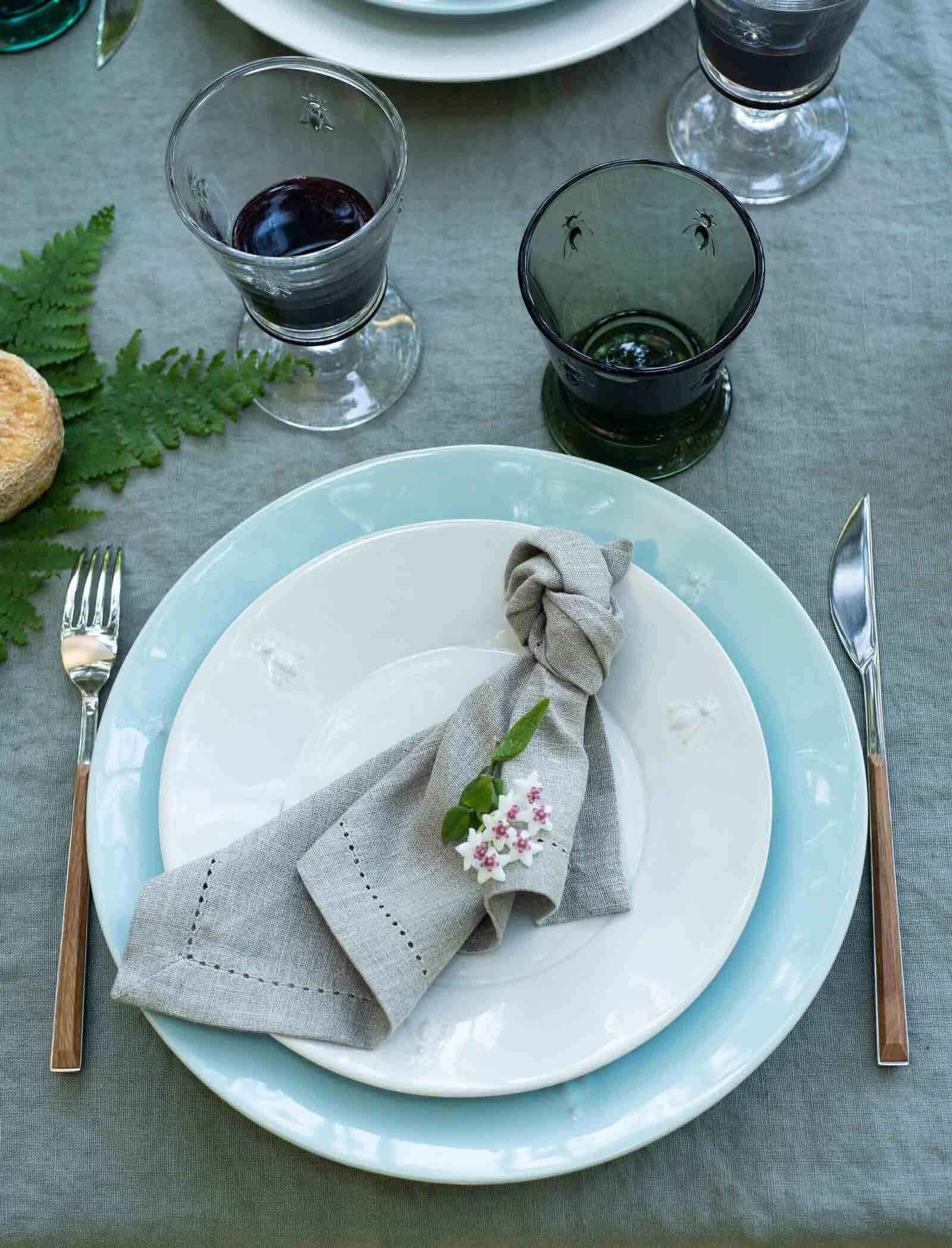 La Rochère France Frühstücksteller »Dessertteller Biene ø 21 cm 4er Set natur« Spülmaschinengeeignet, Mikrowellengeeignet