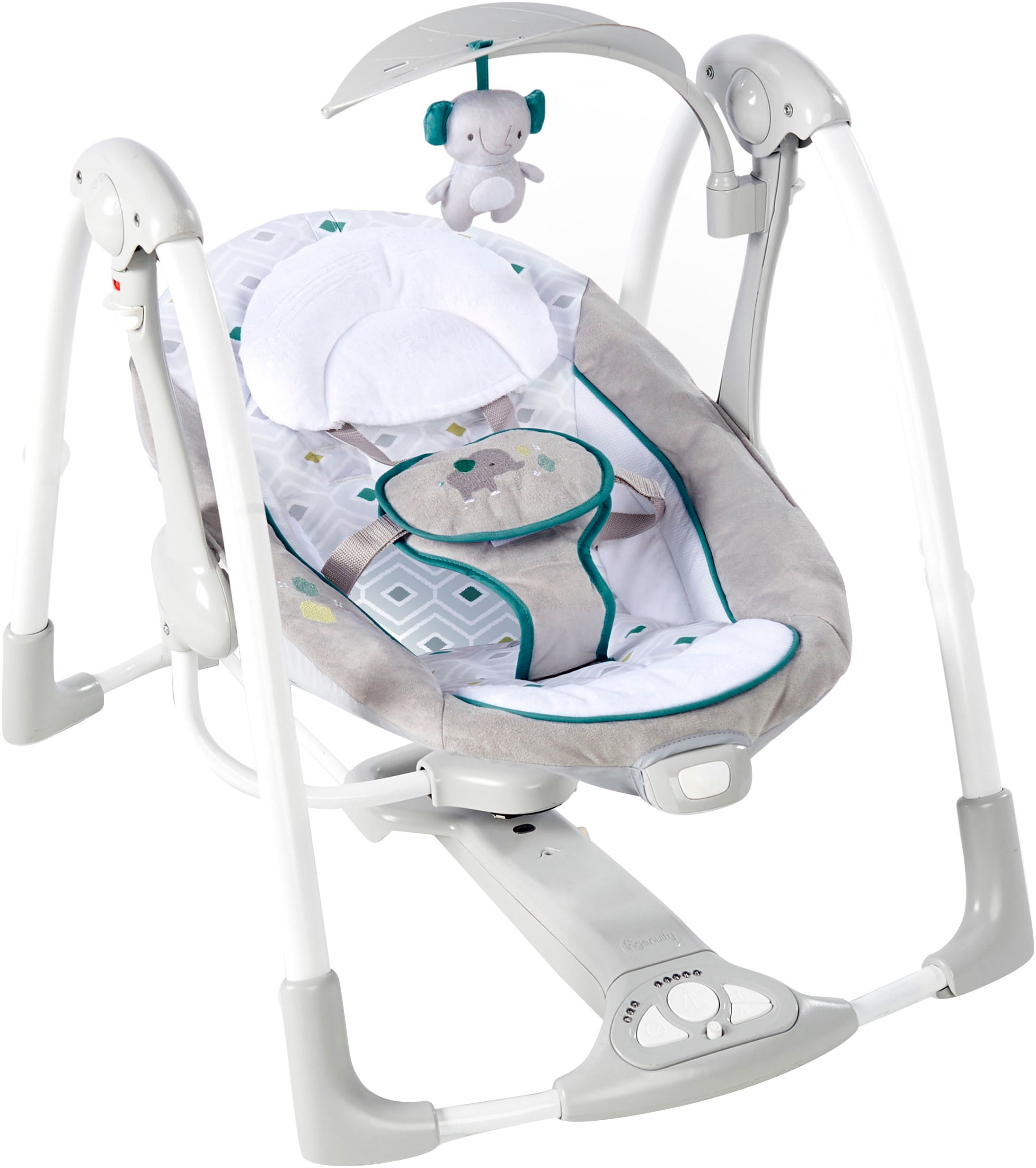 ingenuity Babyschaukel »ConvertMe Swing-2-Seat Portable Swing - Nash« mit automatischer Schaukelfunktion und Sound-Effekt