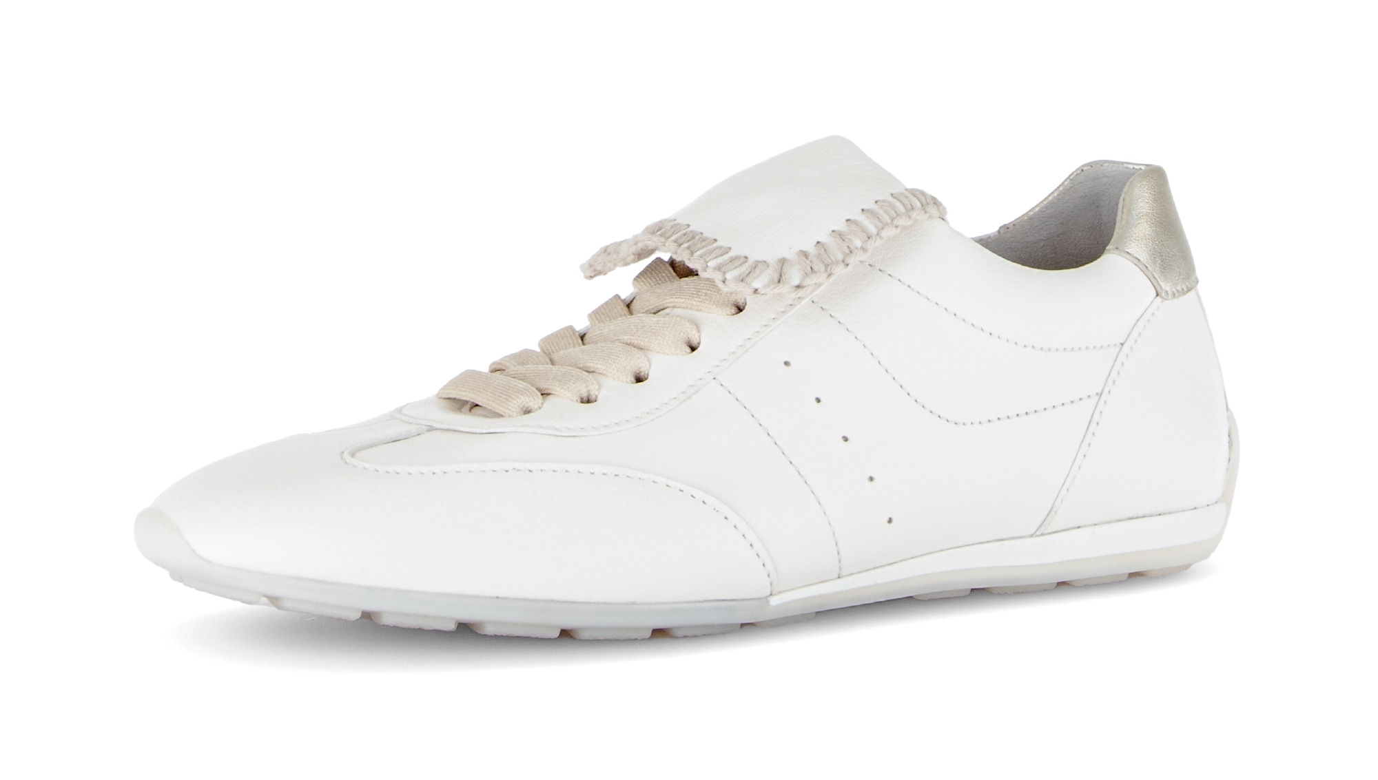 Gabor Sneaker  Freizeitschuh, Halbschuh, Schnürer mit Ziernähten und Kontrastbesatz