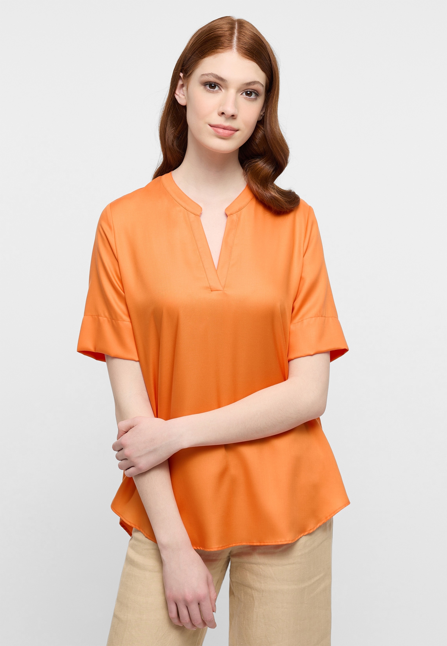Eterna Longbluse »LOOSE FIT« EASY IRON (bügelleicht)