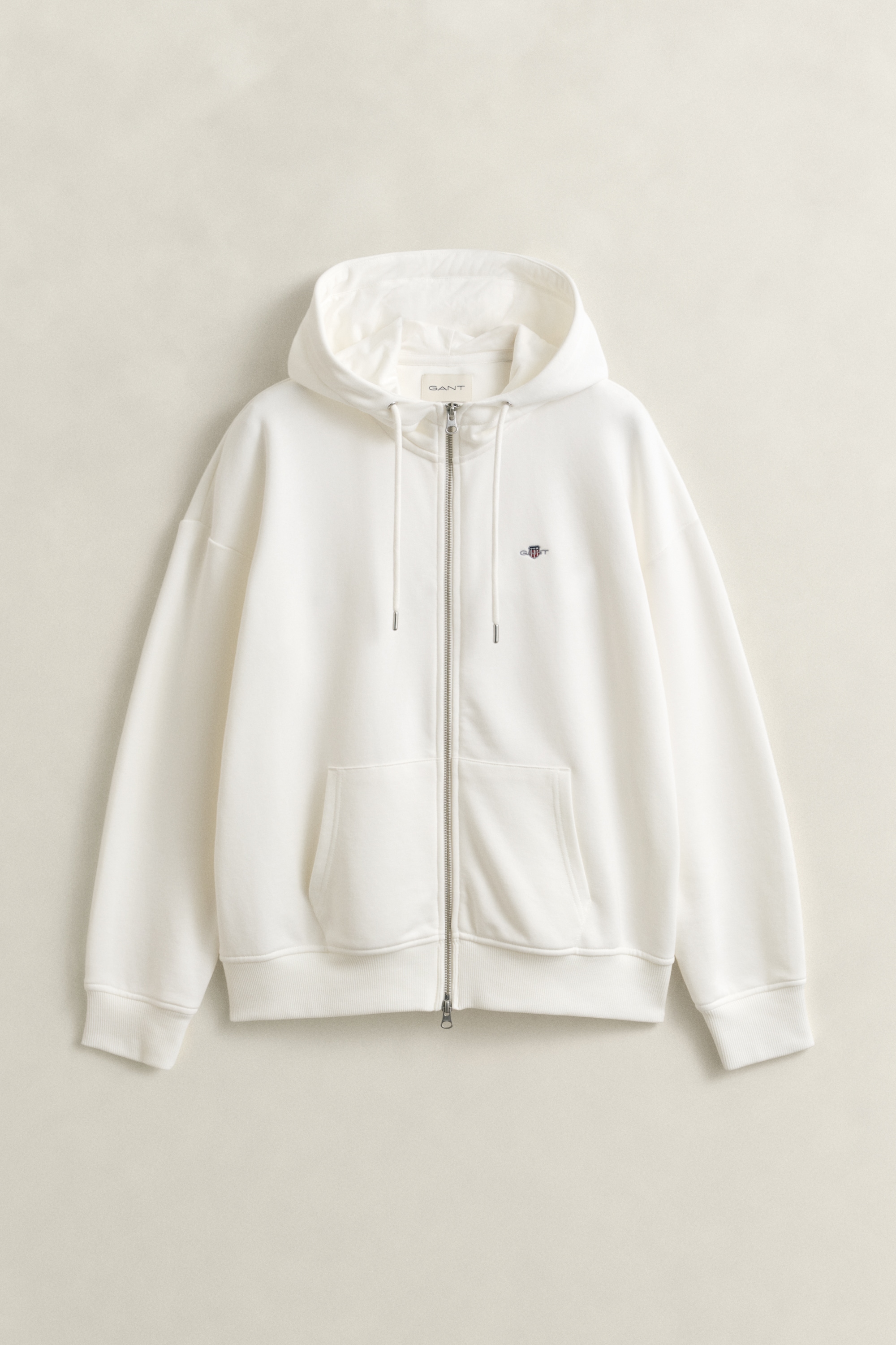 Gant Kapuzensweatjacke »SHIELD ZIP HOODIE« Grafische GANT-Stickerei auf der Brust