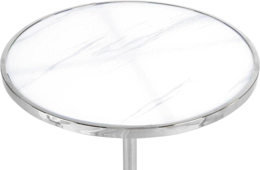 Kayoom Beistelltisch »Lana 525, luxuriöser Beistelltisch, Glamour-Optik, edles Metallgestell« 1 Stk. tlg. Ablage in Marmoroptik, Standfuß aus echtem Marmor, hochwertig
