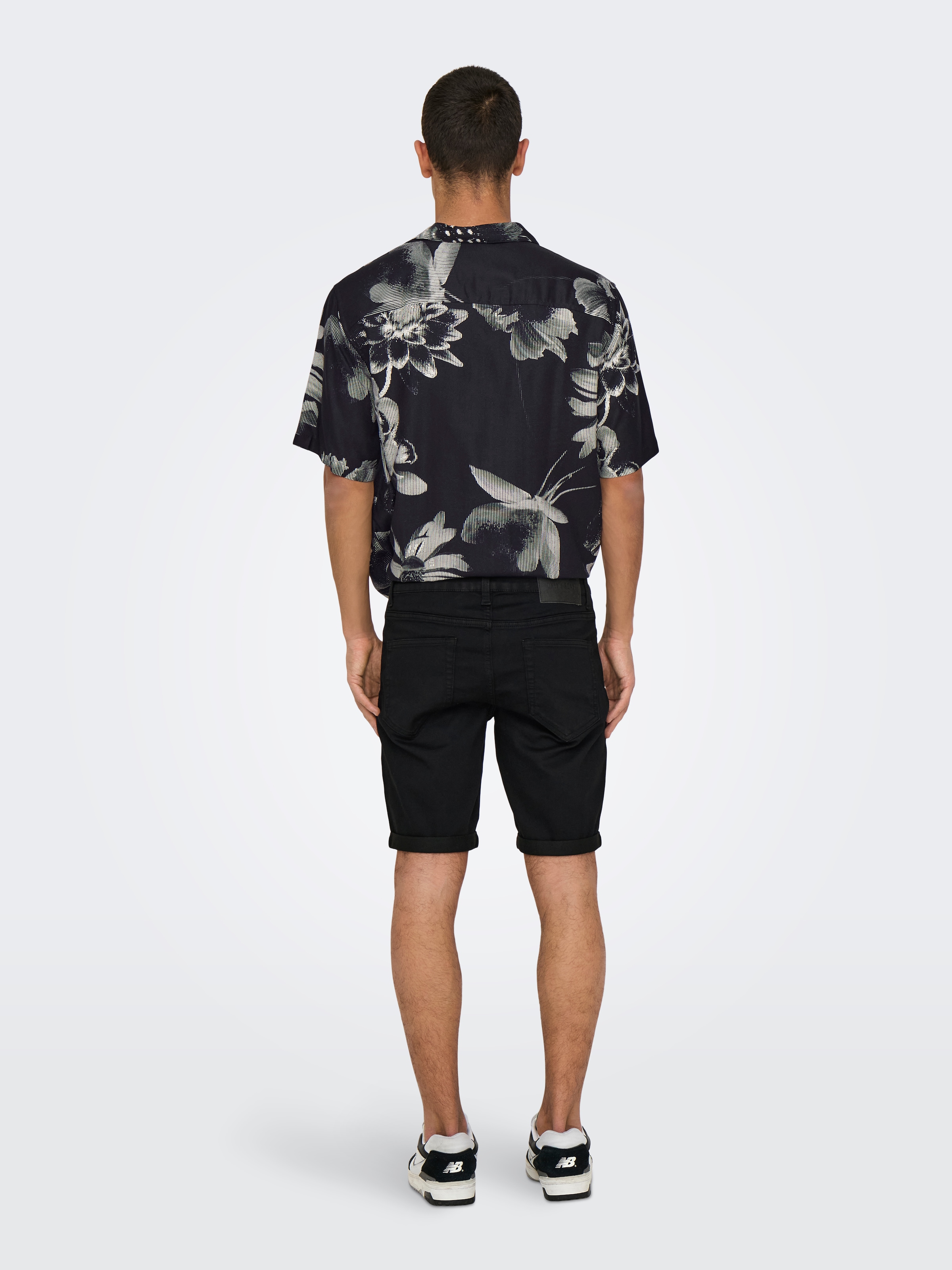 ONLY & SONS Jeansshorts »ONSPLY JOG BLK 0280 PIM DNM SHORTS NOOS« Baumwollmischung, regular fit