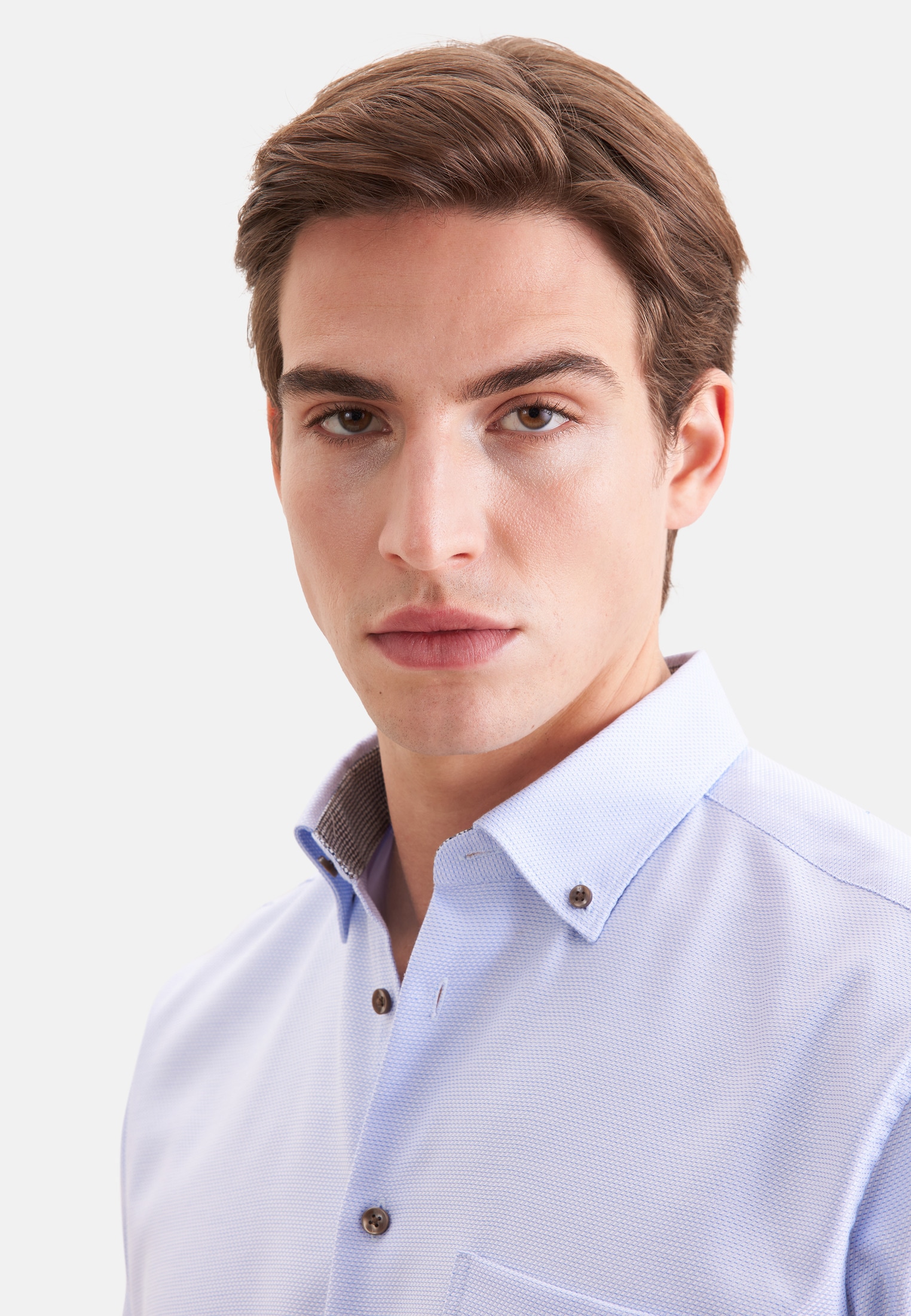 seidensticker Businesshemd »Schwarze Rose« Regular 1/1 Button-Down-Kragen Struktur
