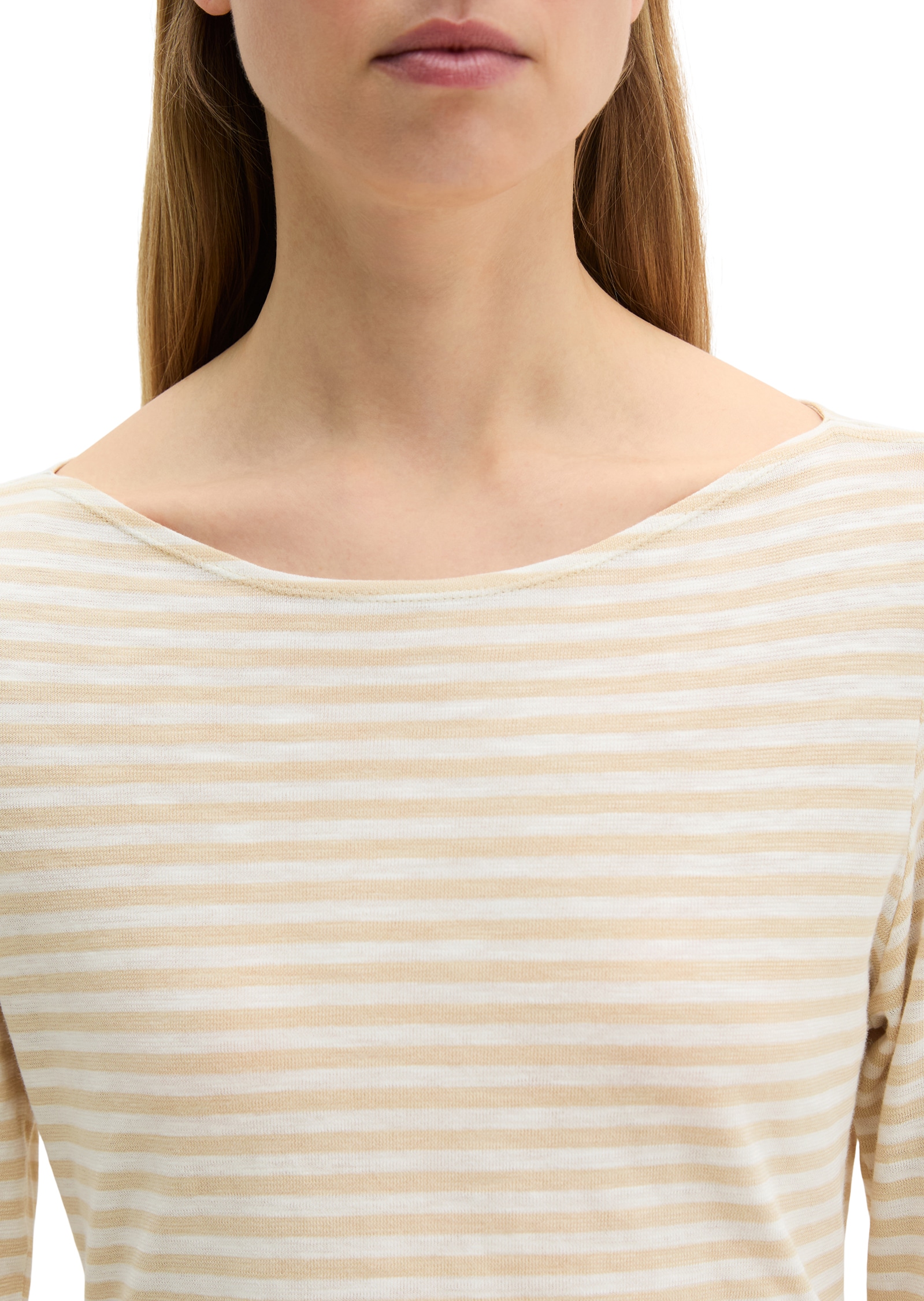 Marc O'Polo Langarmshirt mit leichtem U-Boot-Ausschnitt