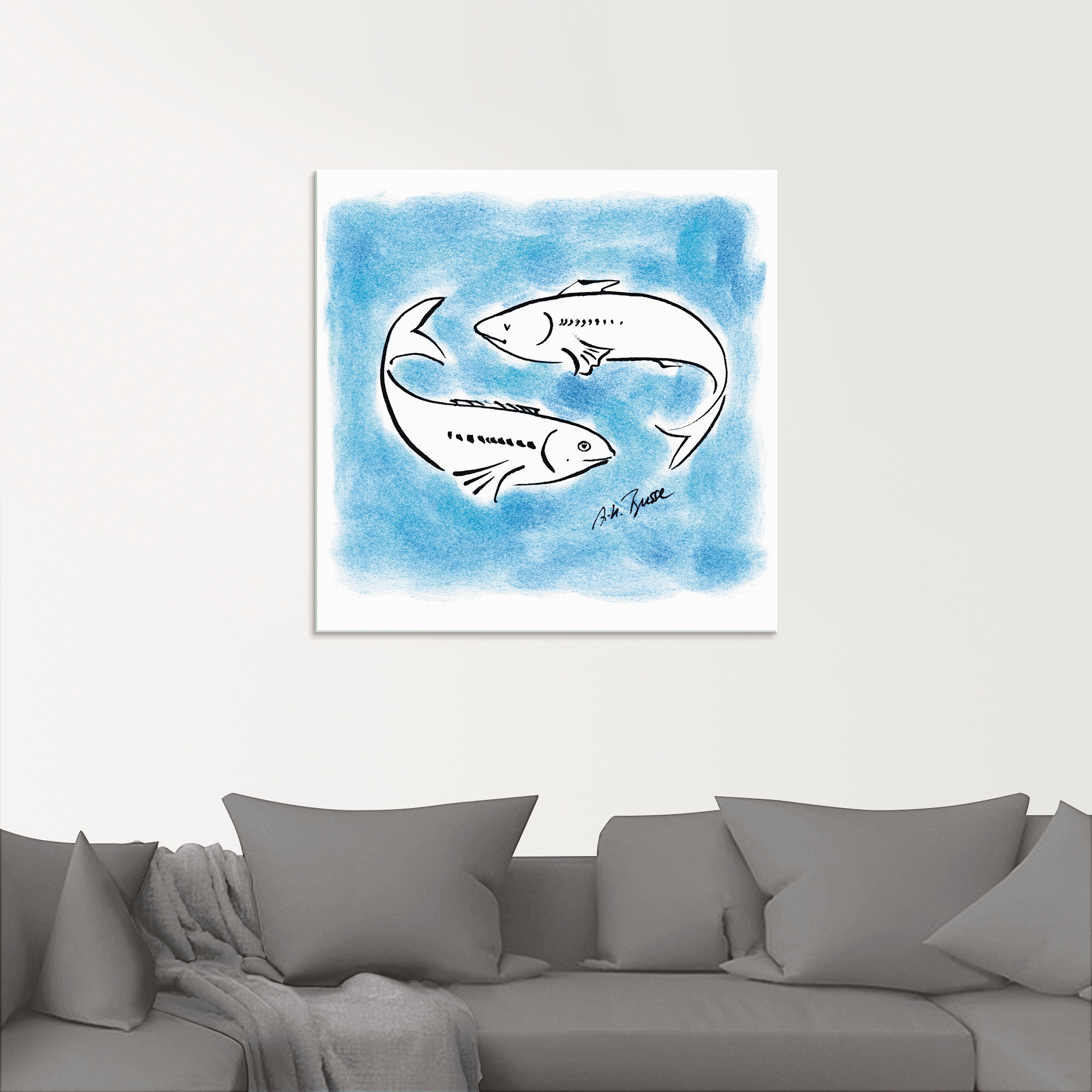 Artland Glasbild »Serie Sternzeichen Fische«, Sternzeichen, (1 St.), in verschiedenen Größen