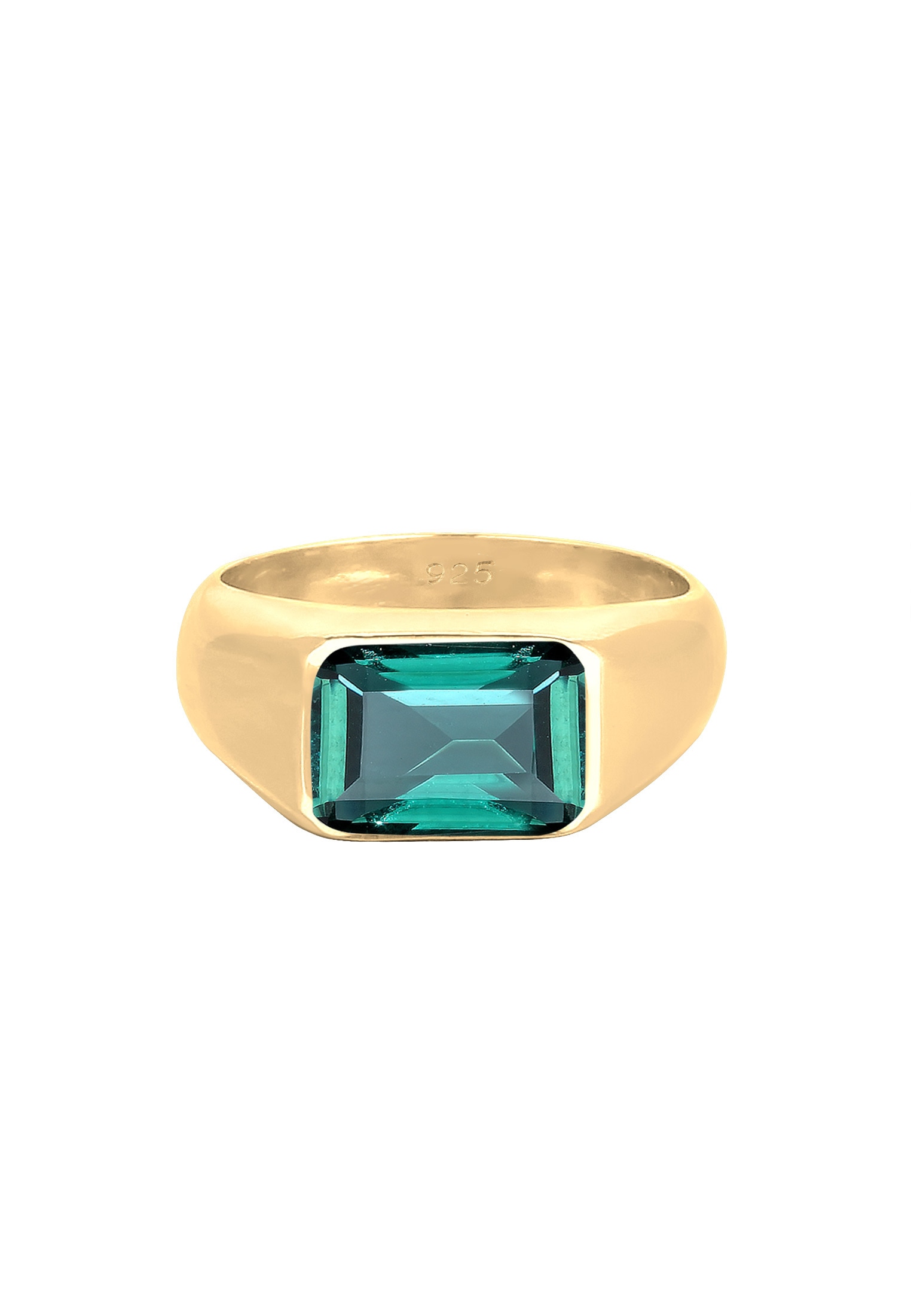 Elli Premium Siegelring »Ring Siegelring Granat Dunkelrot 925 Sterling Silber vergoldet«