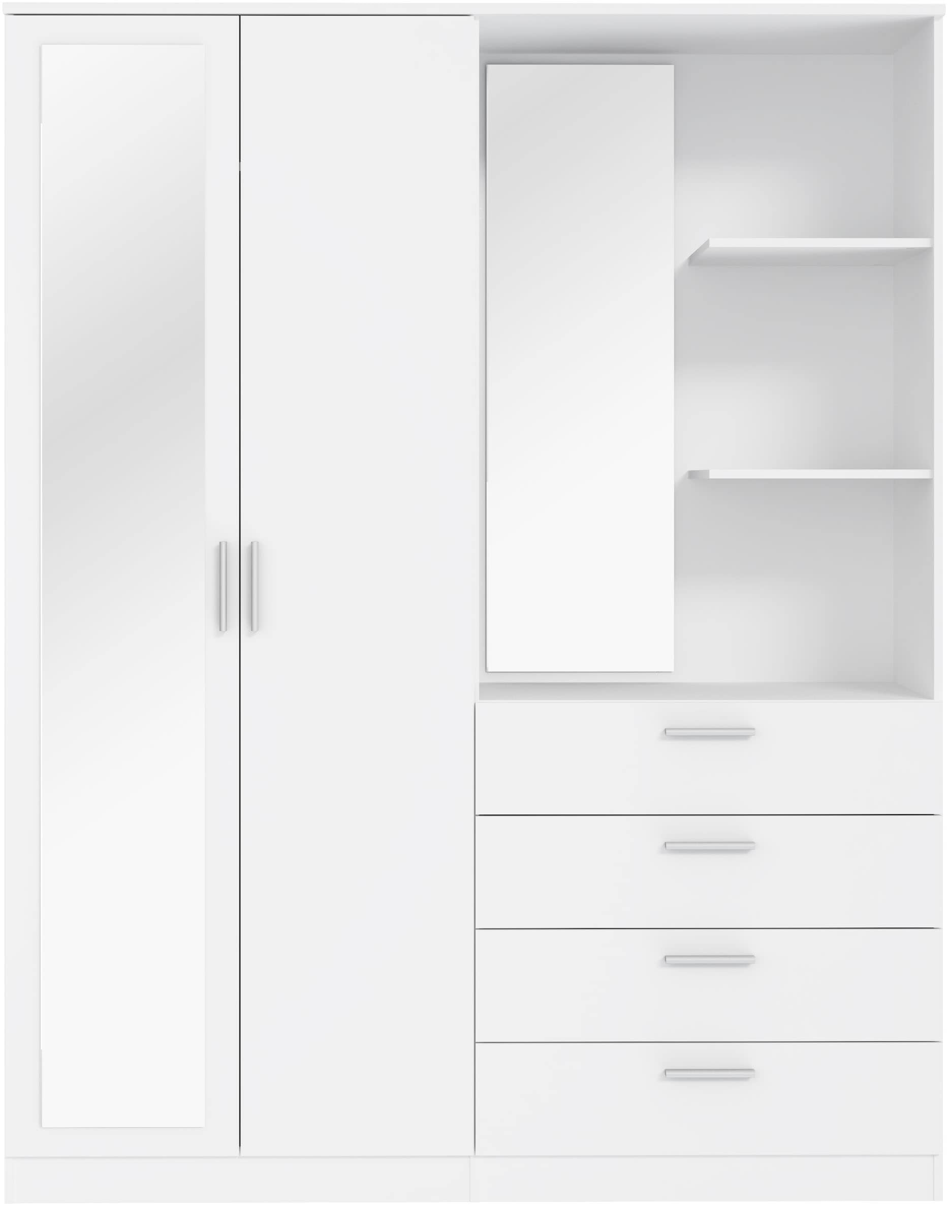 FORTE Kompaktgarderobe B/H/T 159,3/203,4/52,7 cm , Stauraumwunder