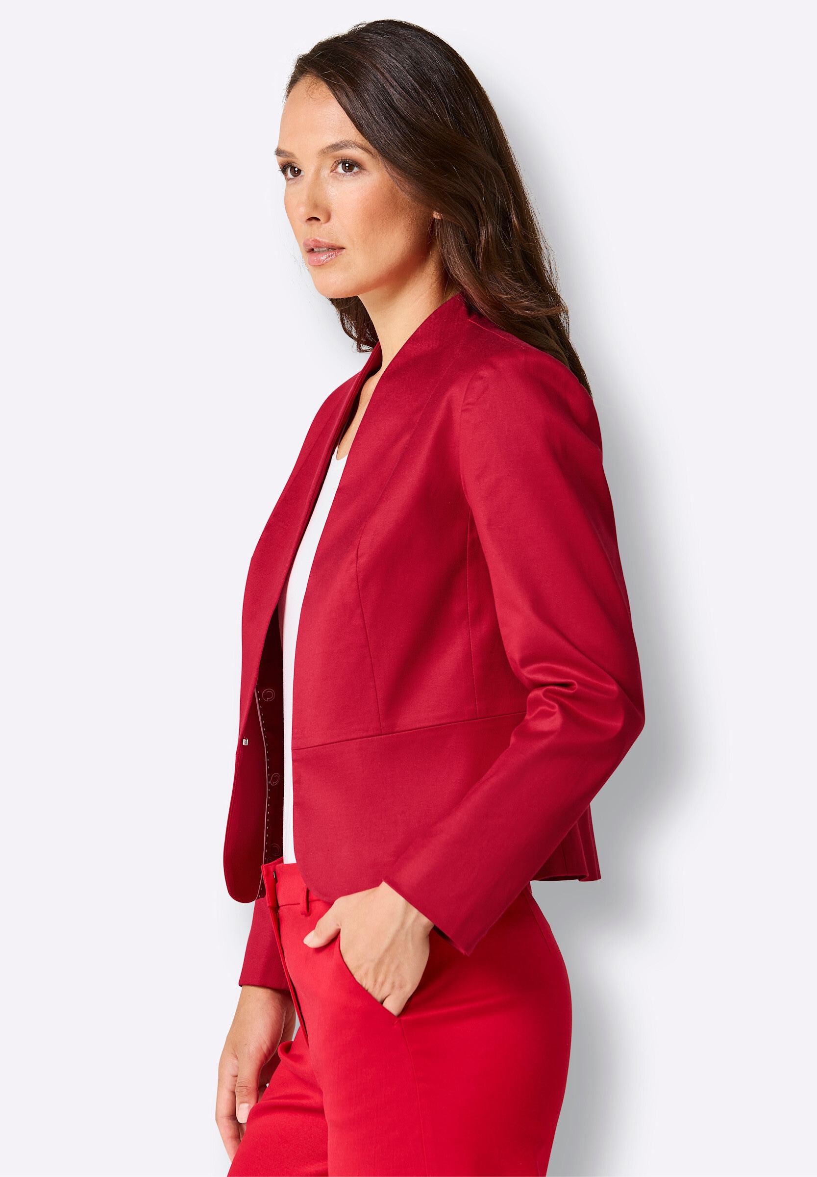 creation L Kurzblazer »Lyocell-Blazer Kurzblazer mit Viskose-Futter«