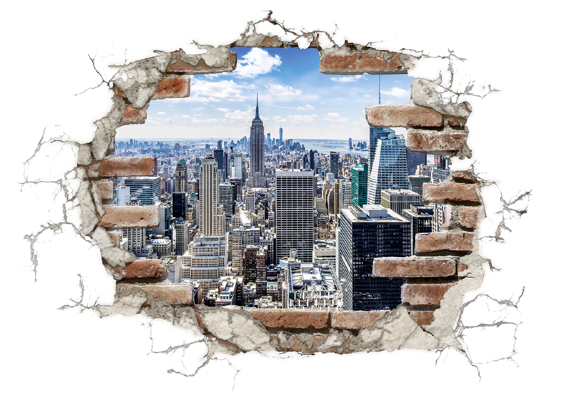 Komar Wandtattoo "Break Out NYC - Größe 100 x 70 cm" selbstklebend, Wandsticker