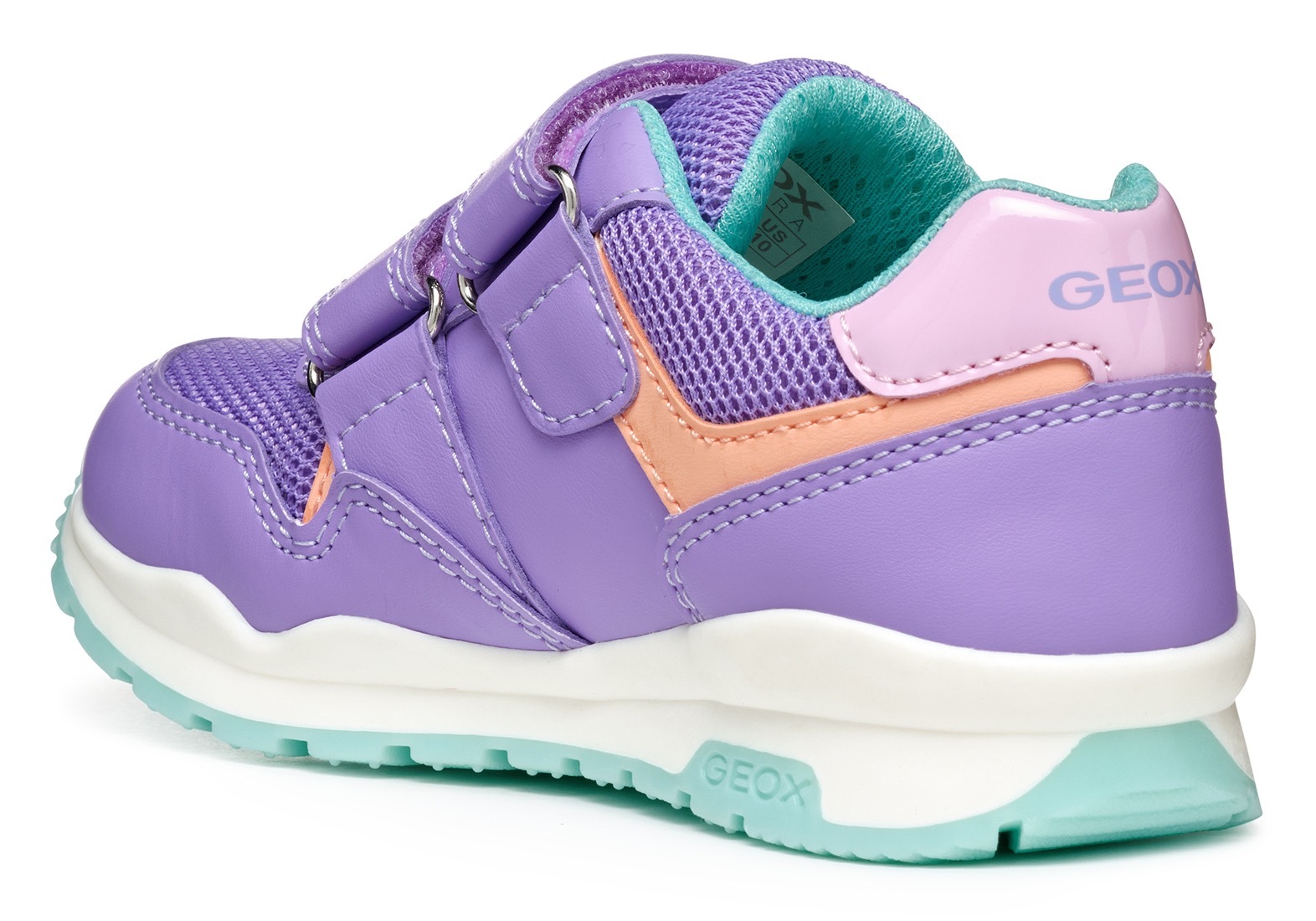 Geox Sneaker »J PAVEL GIRL«, Freizeitschuh, Klettschuh in bunter Farbkombination