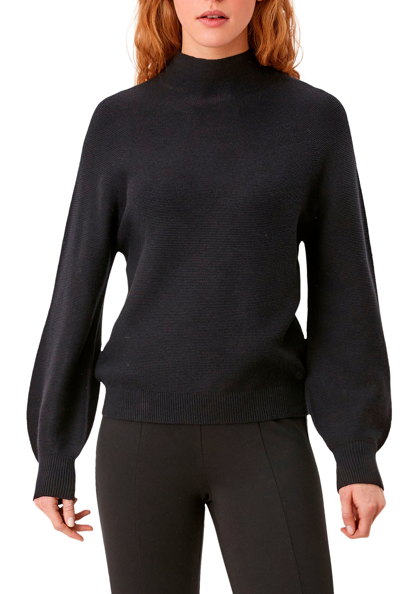 s.Oliver Stehkragenpullover, im nahtlosen Design