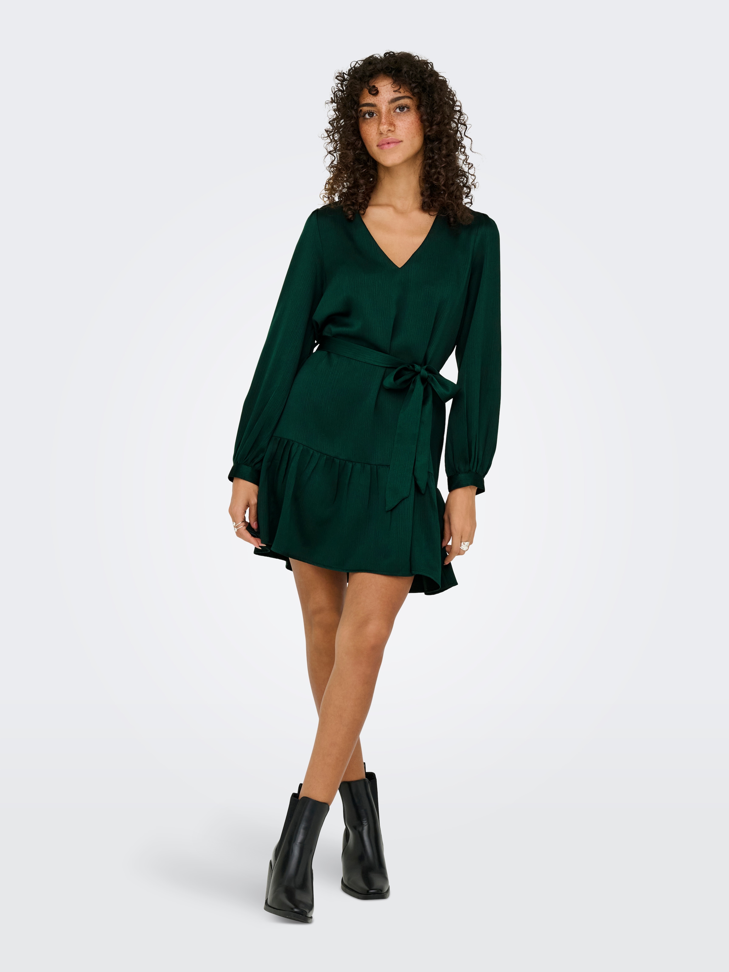 ONLY Tunikakleid »ONLNEW ALENA LIFE L/S SHORT DRESS WVN«, Sommerkleid