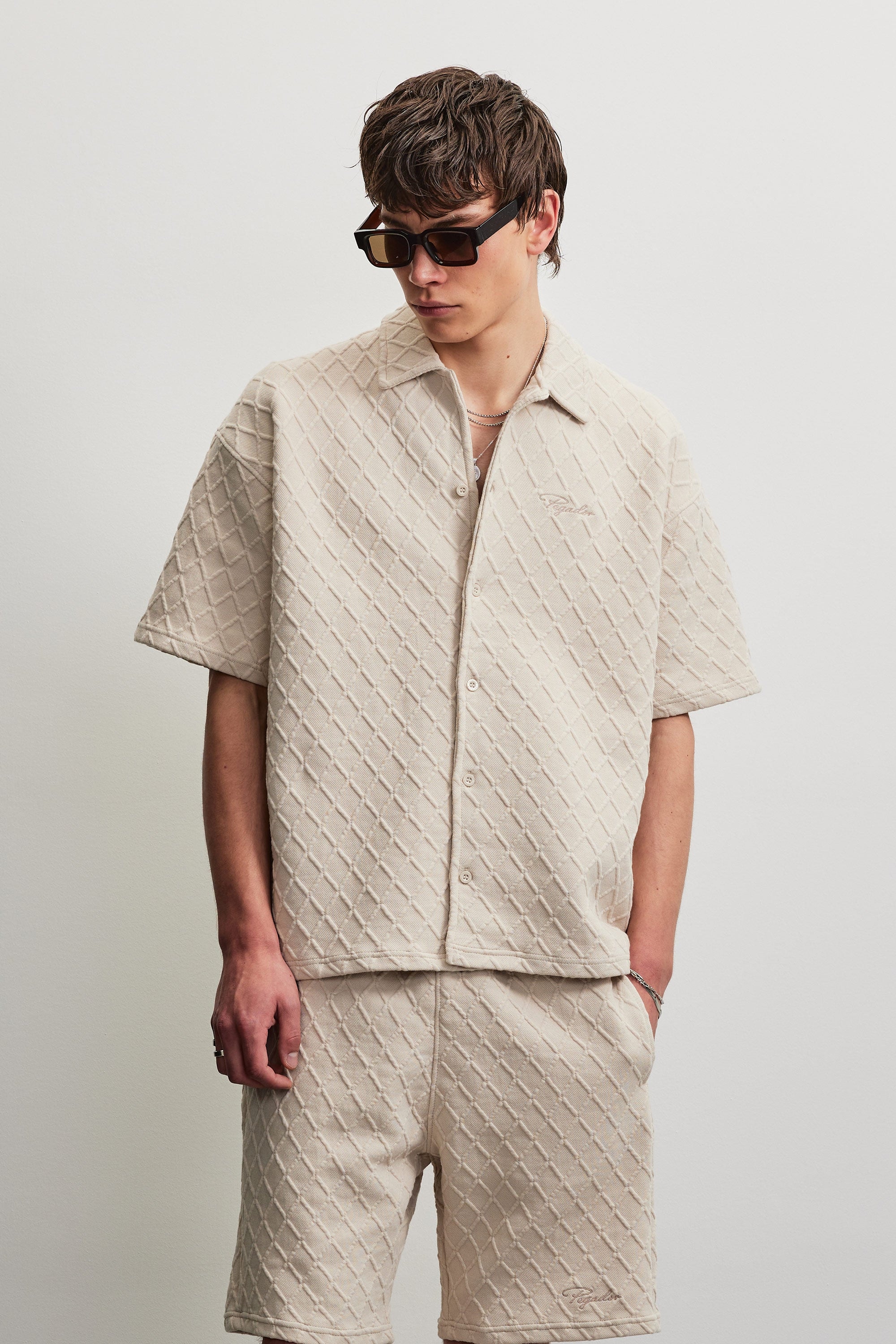 PEGADOR Kurzarmhemd »JOVREN STRUCTURED SHIRT«