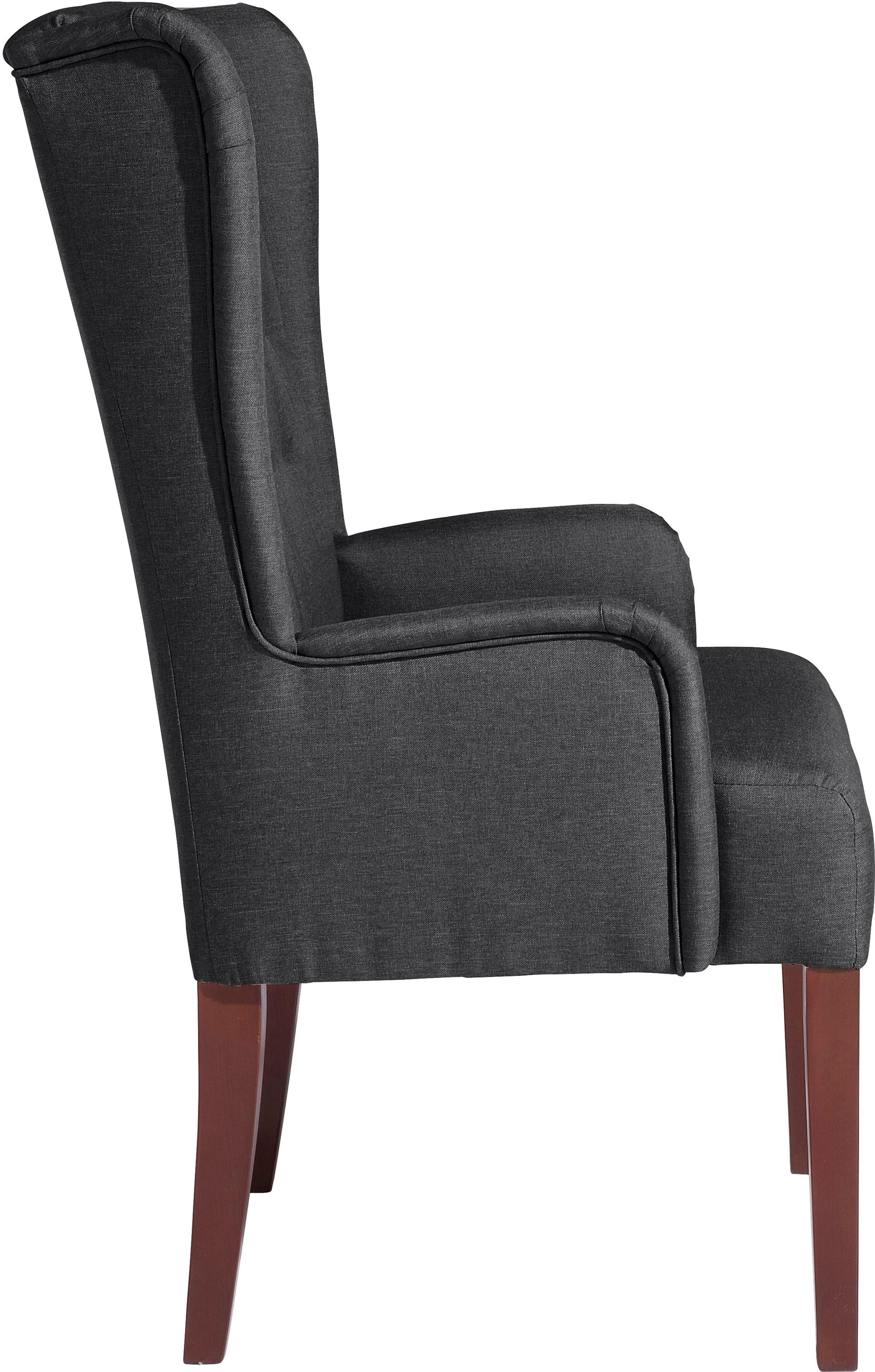 Max Winzer® Polsterstuhl »GOURMET, bequemer Ohrenstuhl, Esszimmerstuhl in tollen Farben«, Strukturwebstoff 16523, von Sternekoch Alexander Herrmann, mit dekorativen Zierknöpfen
