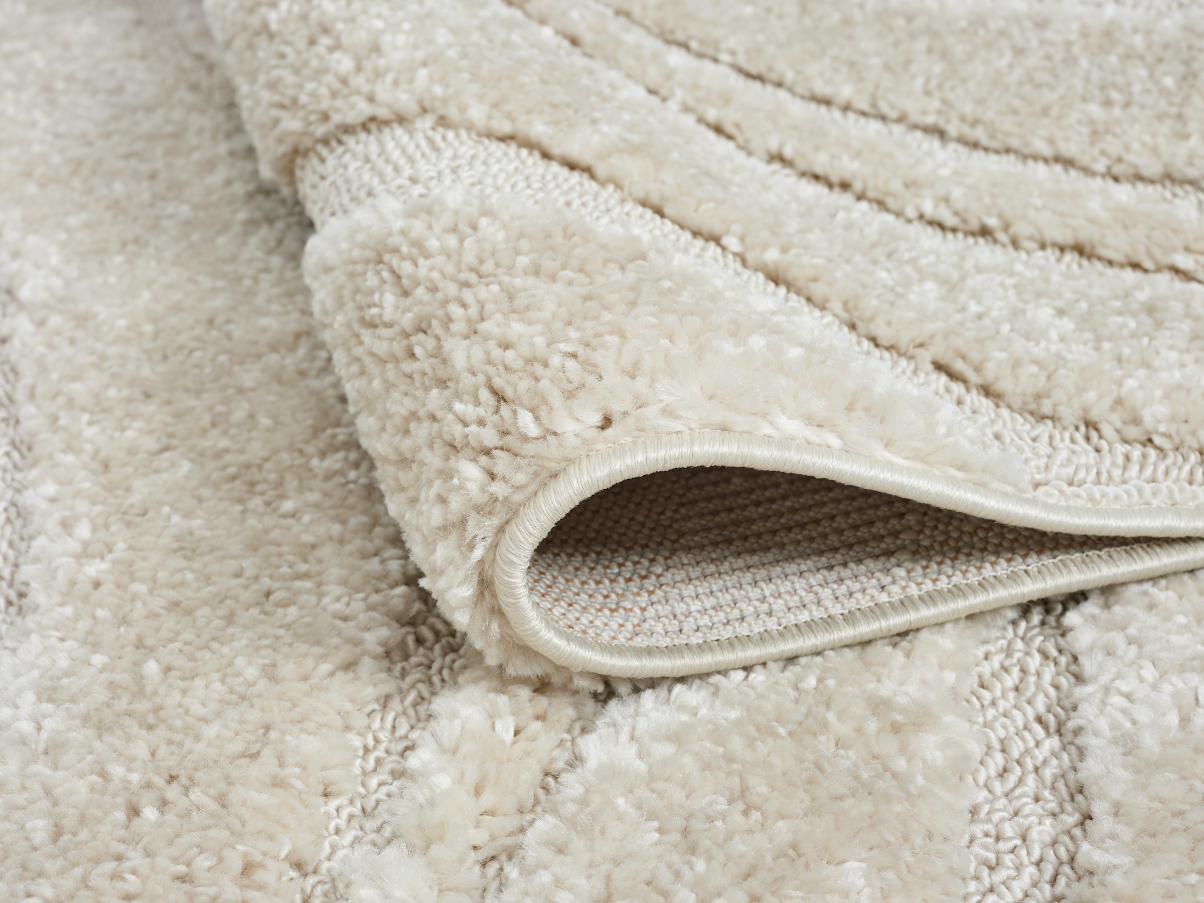   Teppich »Ember mit Fransen, Wellen Design« rechteckig 20 mm Höhe Boho, 3D Optik, Scandi, Hoch-Tief, Wohnzimmer, Schlafzimmer