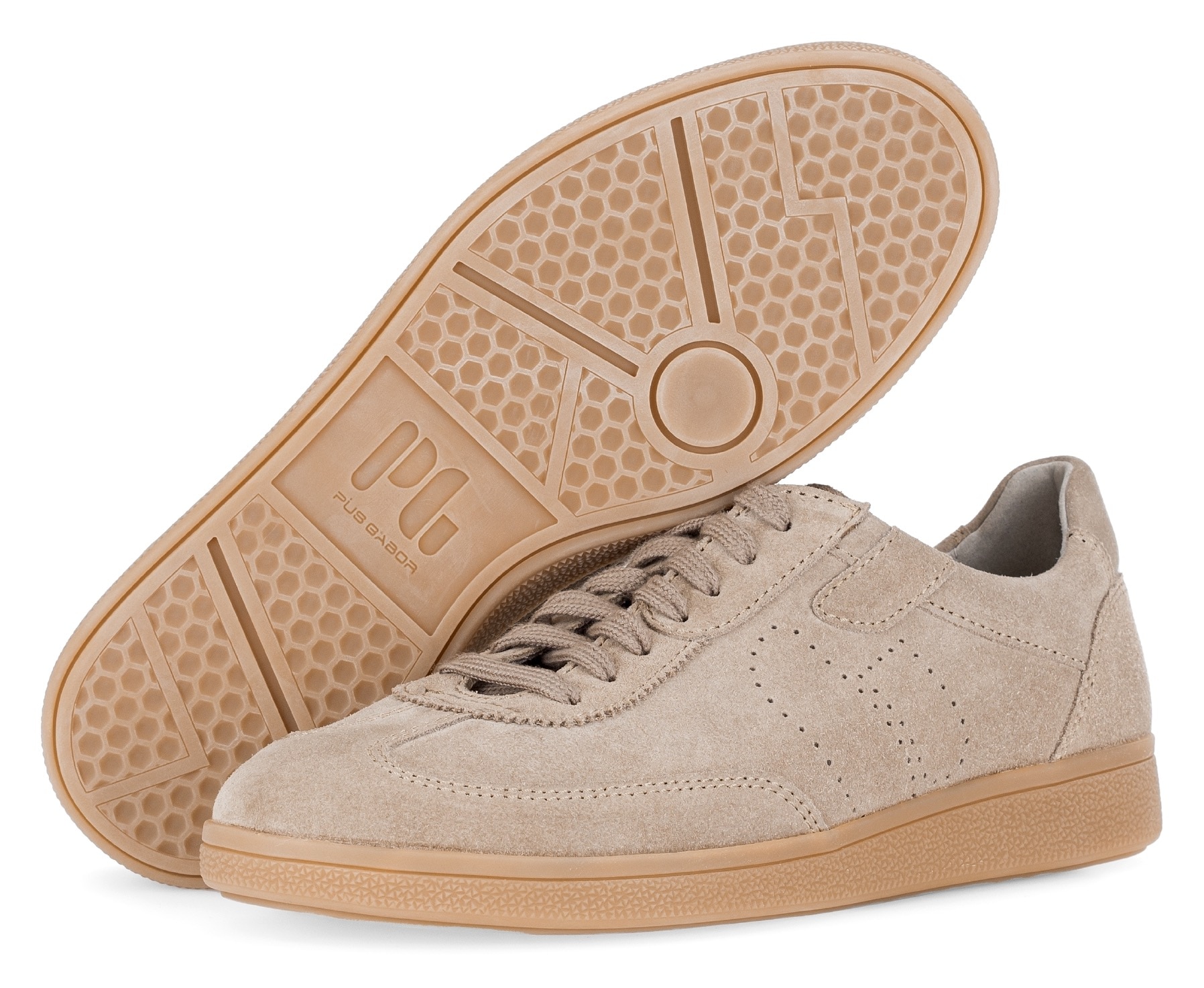 Pius Gabor Sneaker, Freizeitschuh, Schnürschuh, Halbschuh mit Perforation, G-Weite