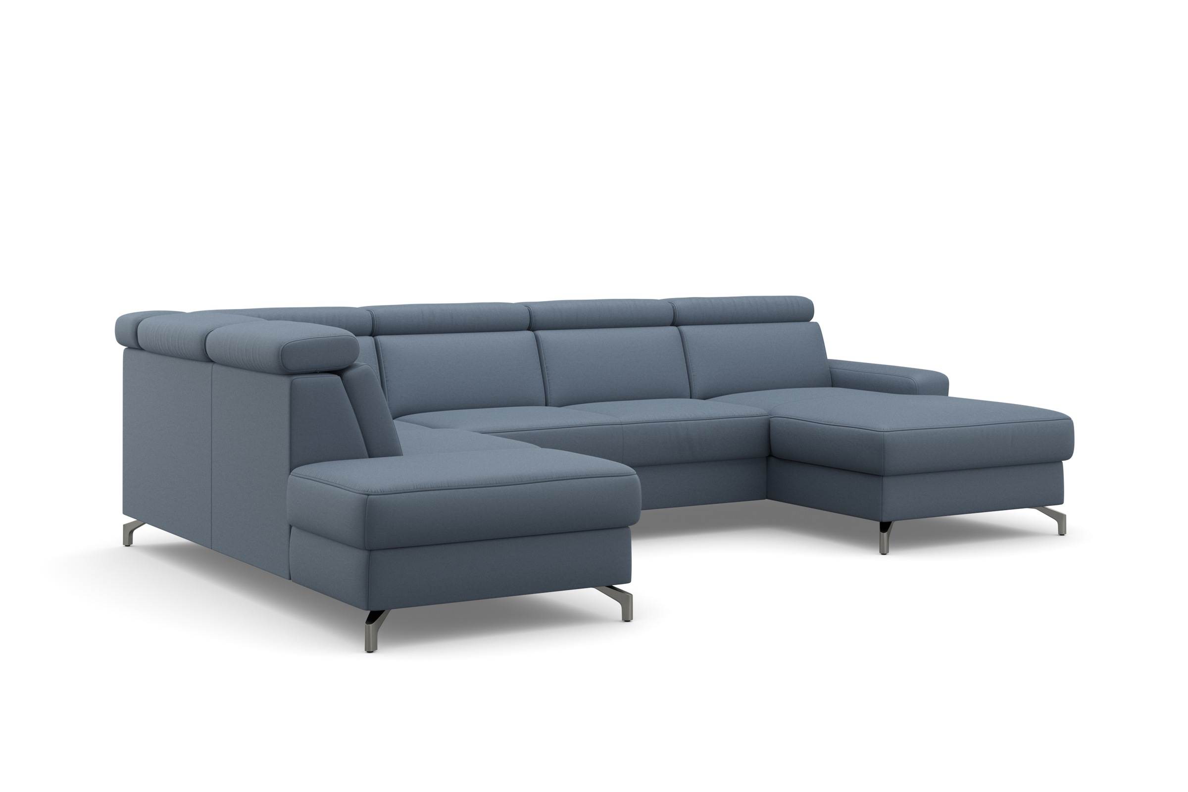 sit&more Wohnlandschaft »Scarlett U-Form«, inklusive Kopfteilverstellung, wahlweise mit Bettfunktion, Bettkasten