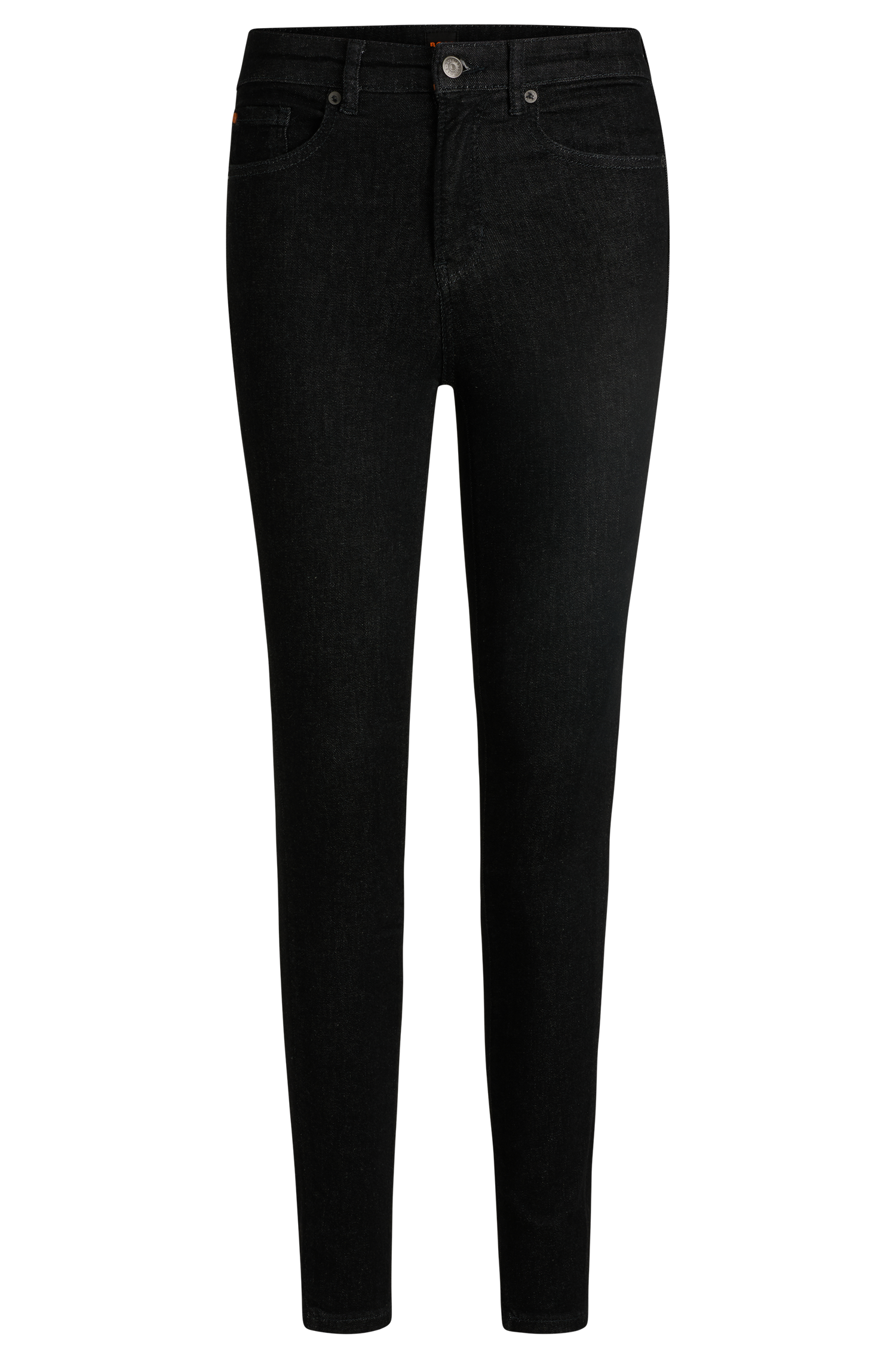 BOSS ORANGE Slim-fit-Jeans »Maye High Rise Slim Premium Damenmode«, mit BOSS Leder-Badge