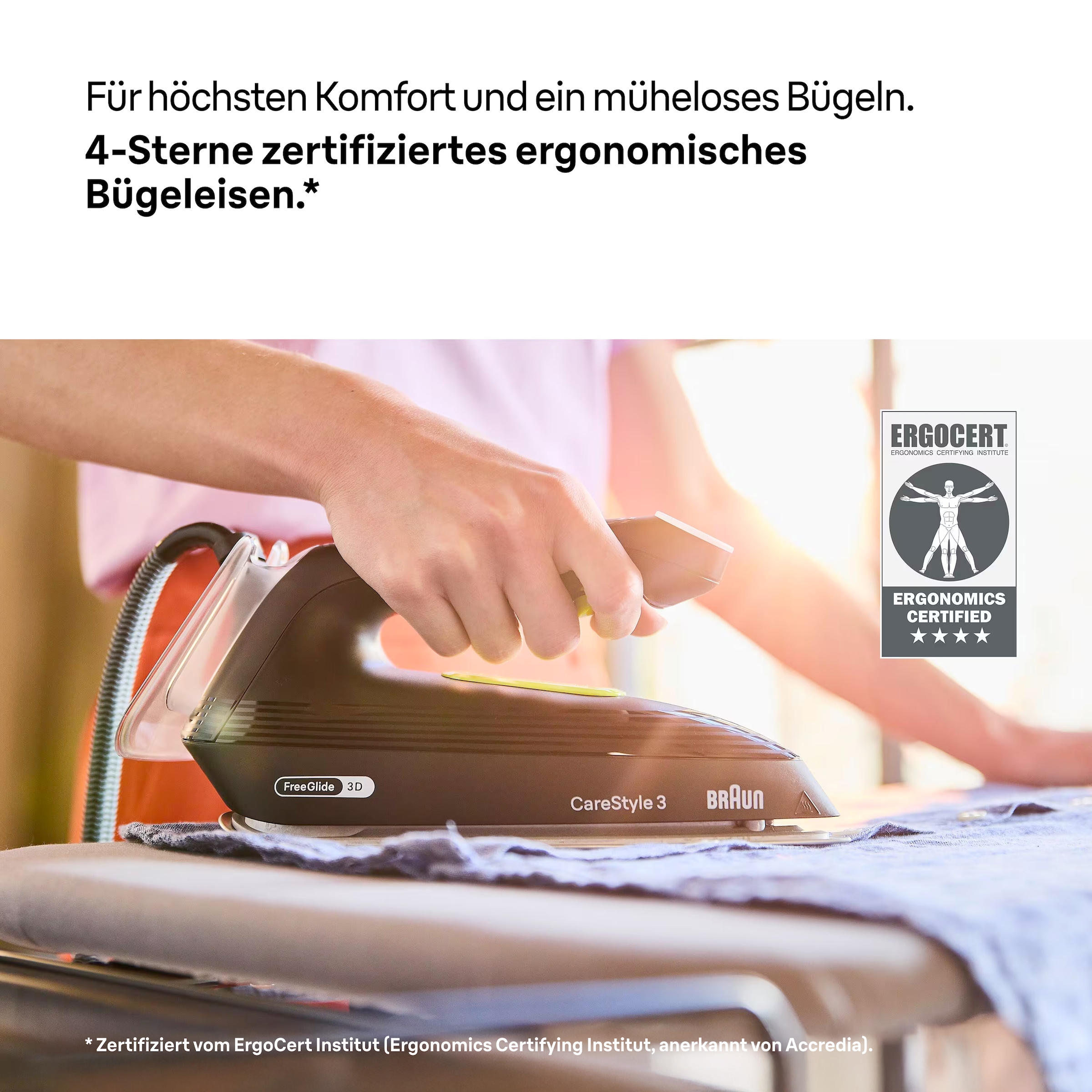 Braun Dampfbügelstation »CareStyle 3 IS 3257 BK - 7,5 bar, 500 g Dampfstoß, 1,8 l Wassertank,« 1.800 ml Wassertank