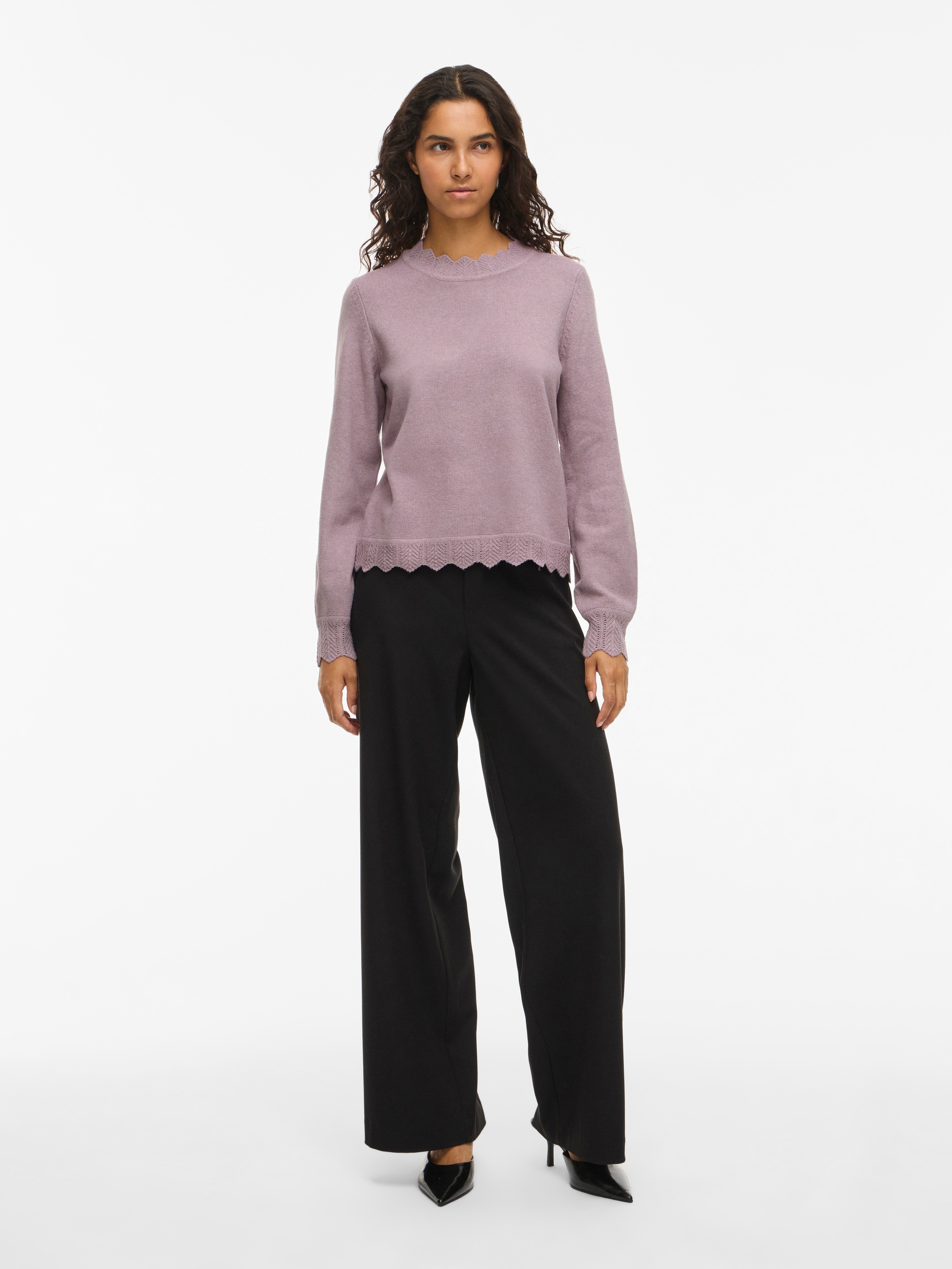 Vila Strickpullover »VINIKOLINA O-NECK L/S KNIT TOP - NOOS«